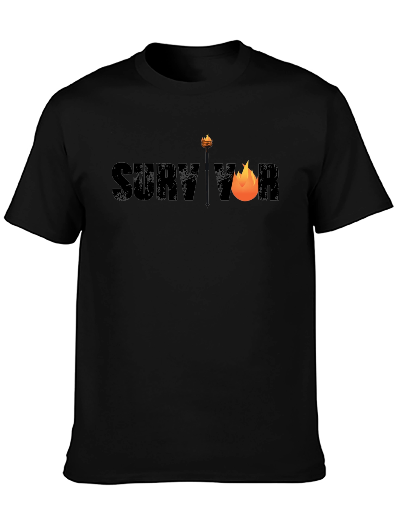 Survivor Graphic T-Shirt - Black