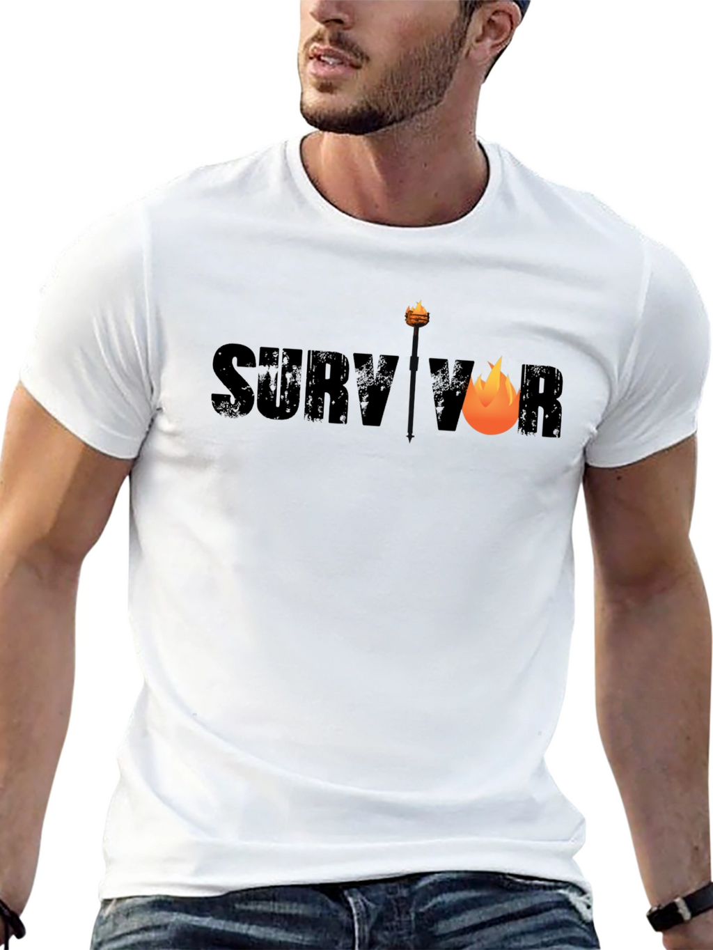 Survivor Graphic T-Shirt - Black