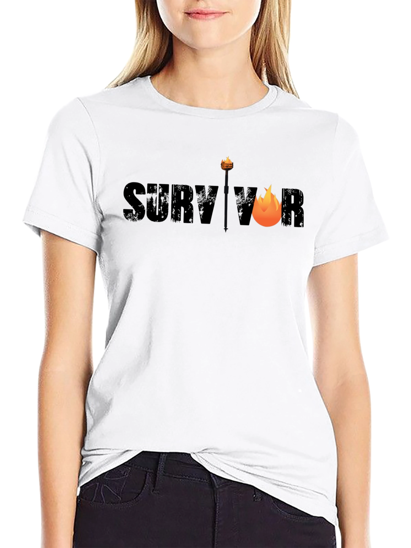 Survivor Graphic T-Shirt - Black