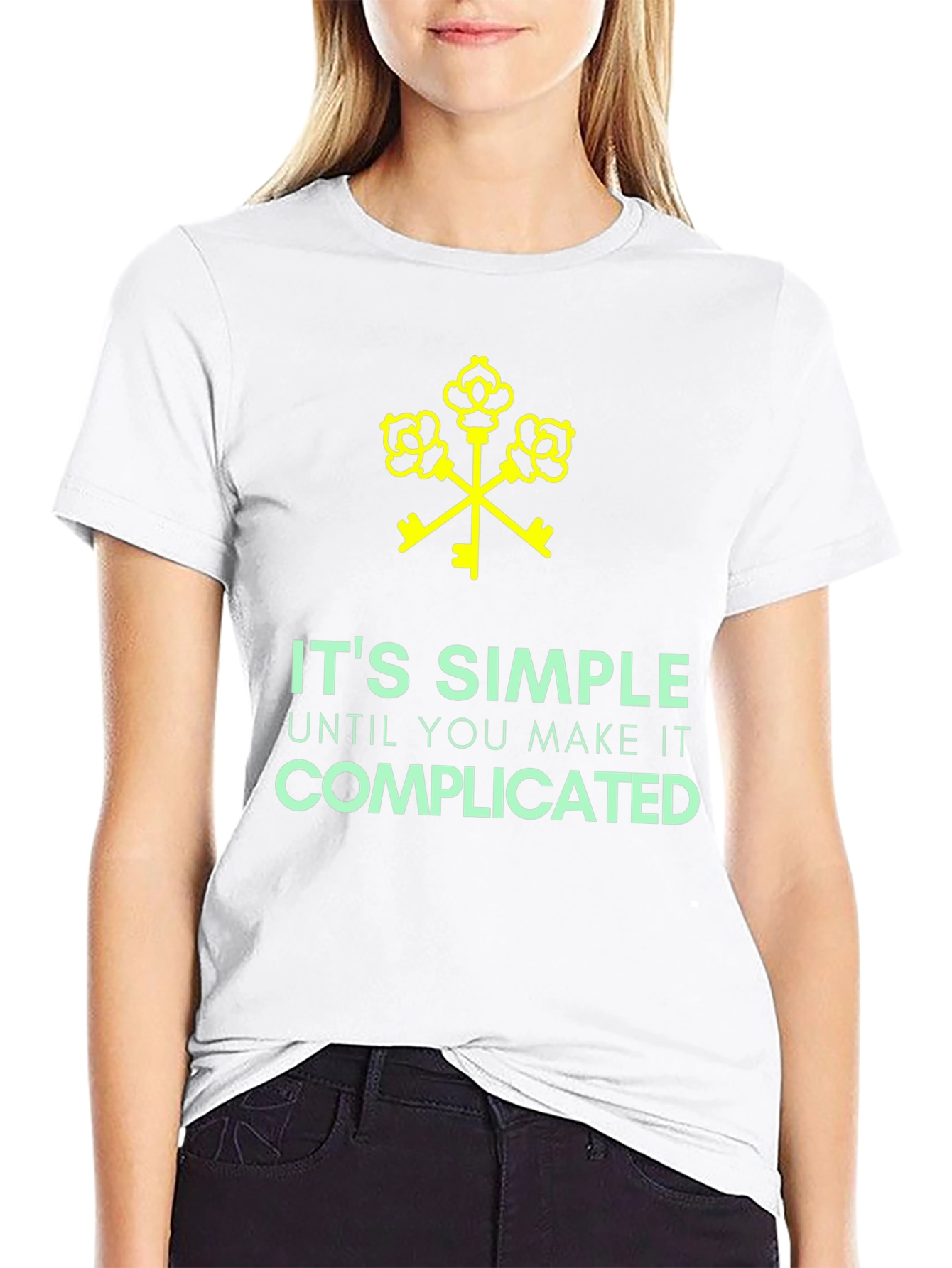 Its Simple Until Complicated Black Graphic Tee