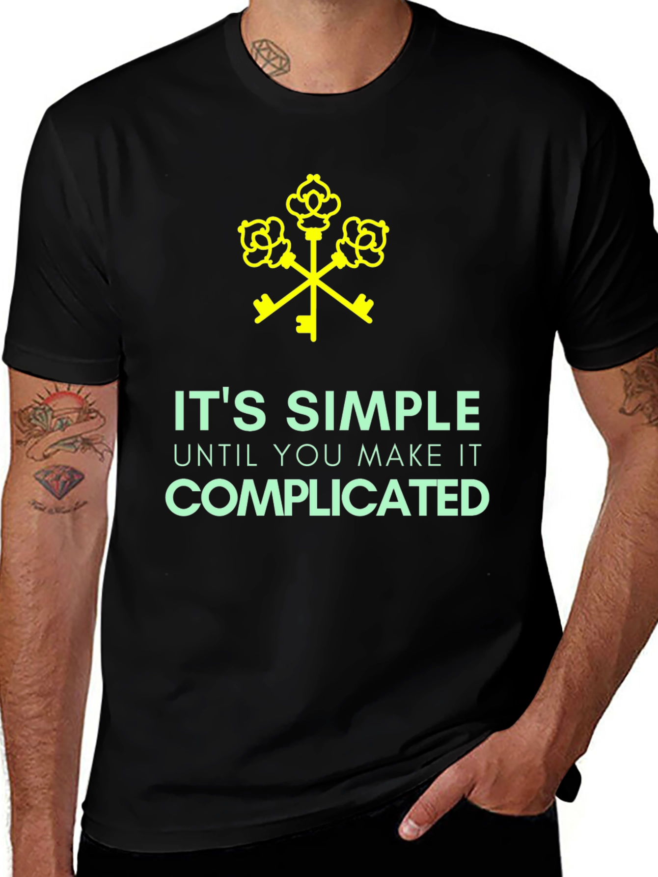 Its Simple Until Complicated Black Graphic Tee