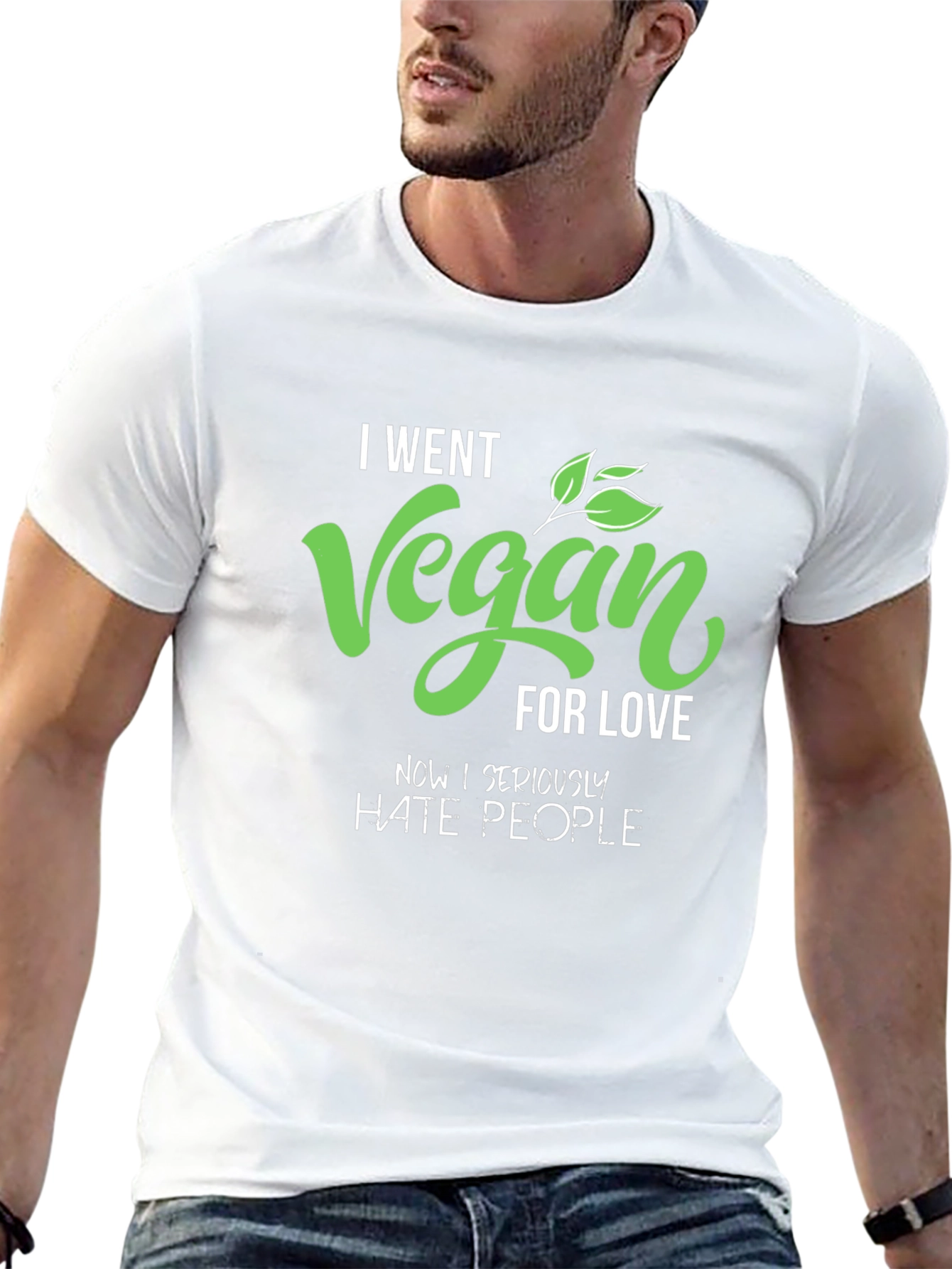 Vegan for Love T-Shirt - Humorous Vegan Apparel