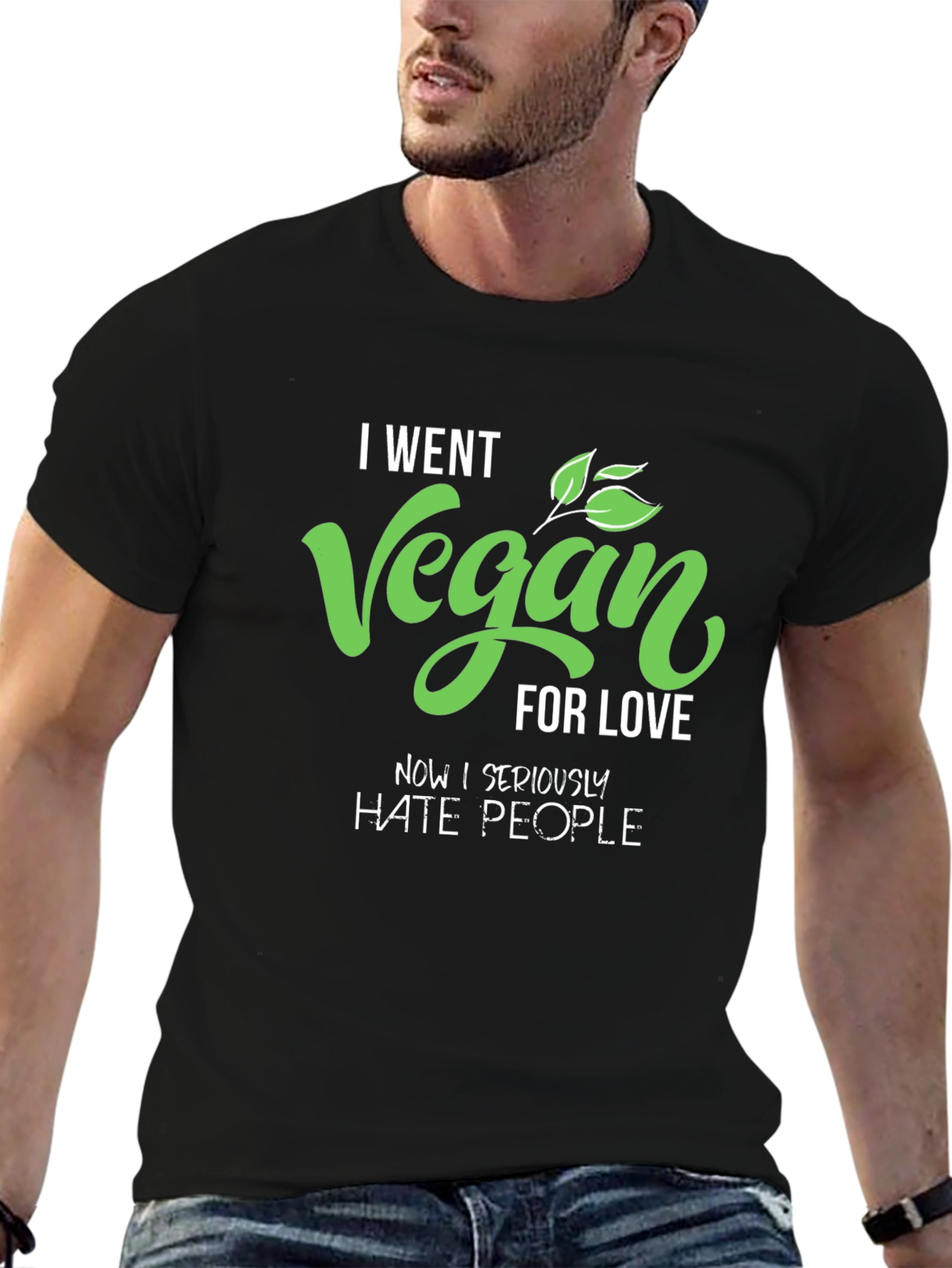 Vegan for Love T-Shirt - Humorous Vegan Apparel