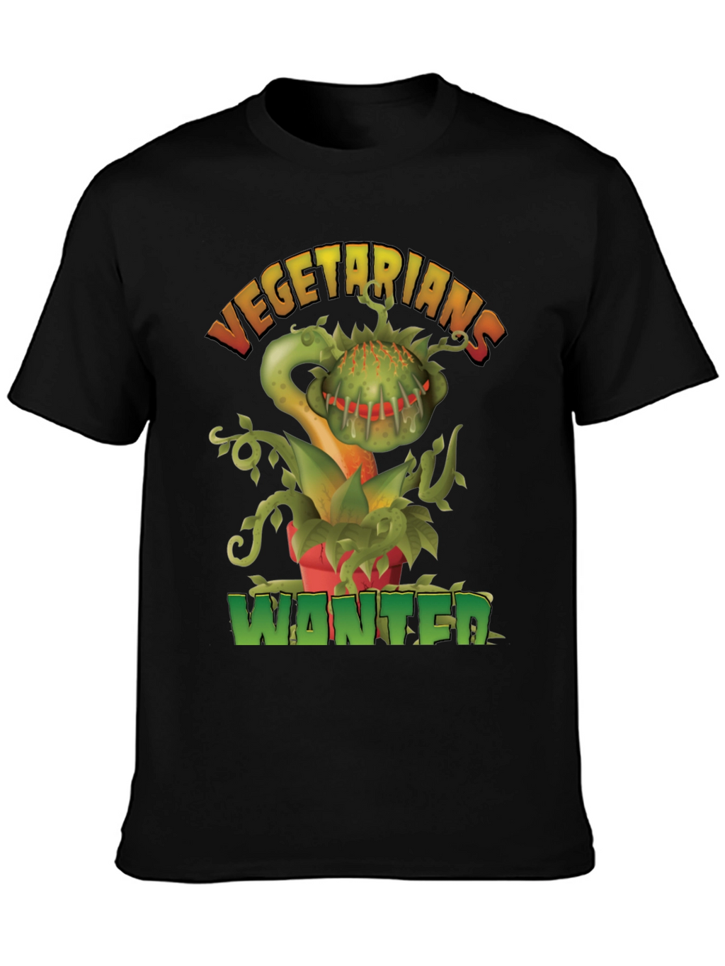 Vegetarians Wanted T-Shirt - Funny Carnivorous Plant Tee