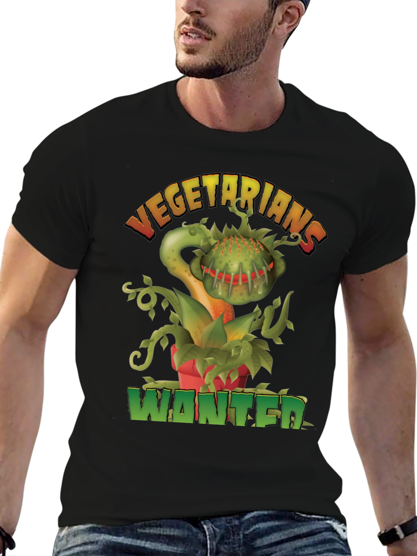 Vegetarians Wanted T-Shirt - Funny Carnivorous Plant Tee