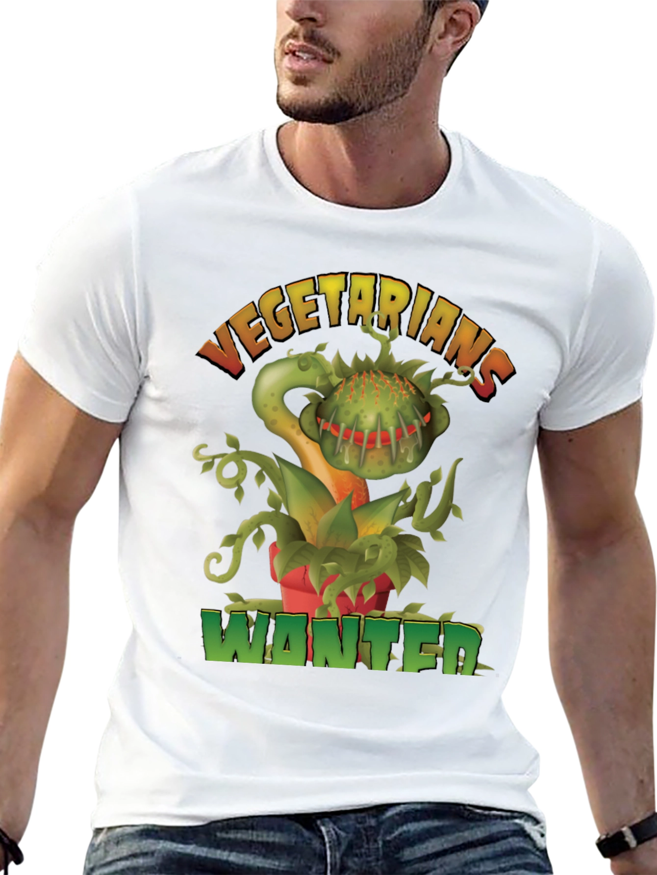 Vegetarians Wanted T-Shirt - Funny Carnivorous Plant Tee