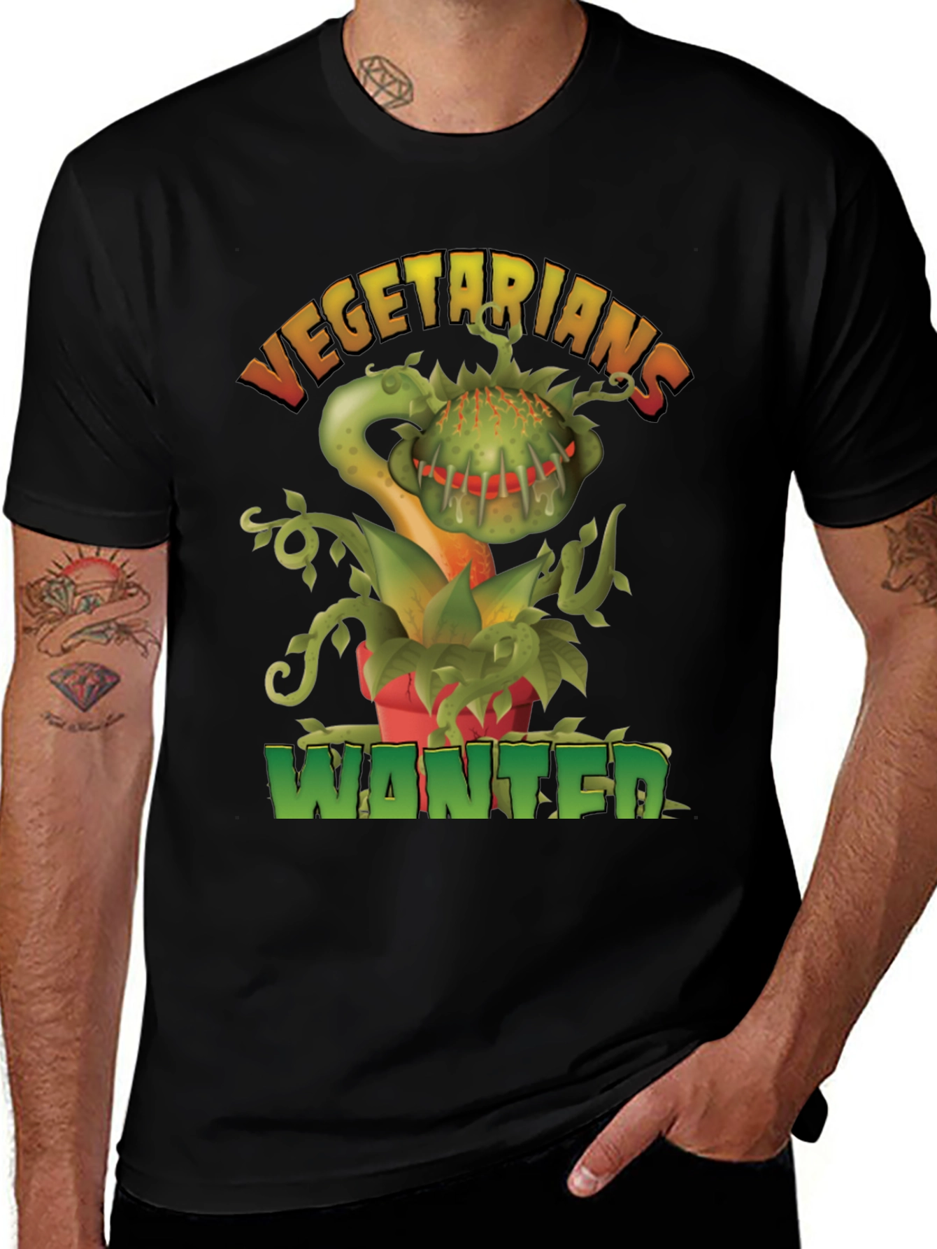 Vegetarians Wanted T-Shirt - Funny Carnivorous Plant Tee