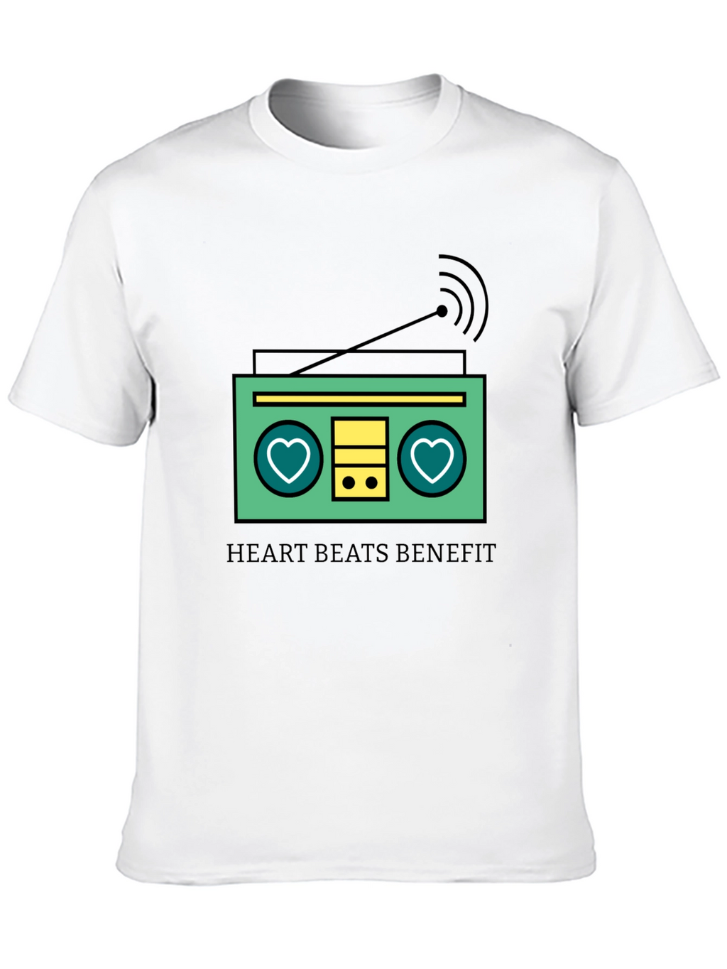 Heart Beats Benefit Graphic T-Shirt - Black