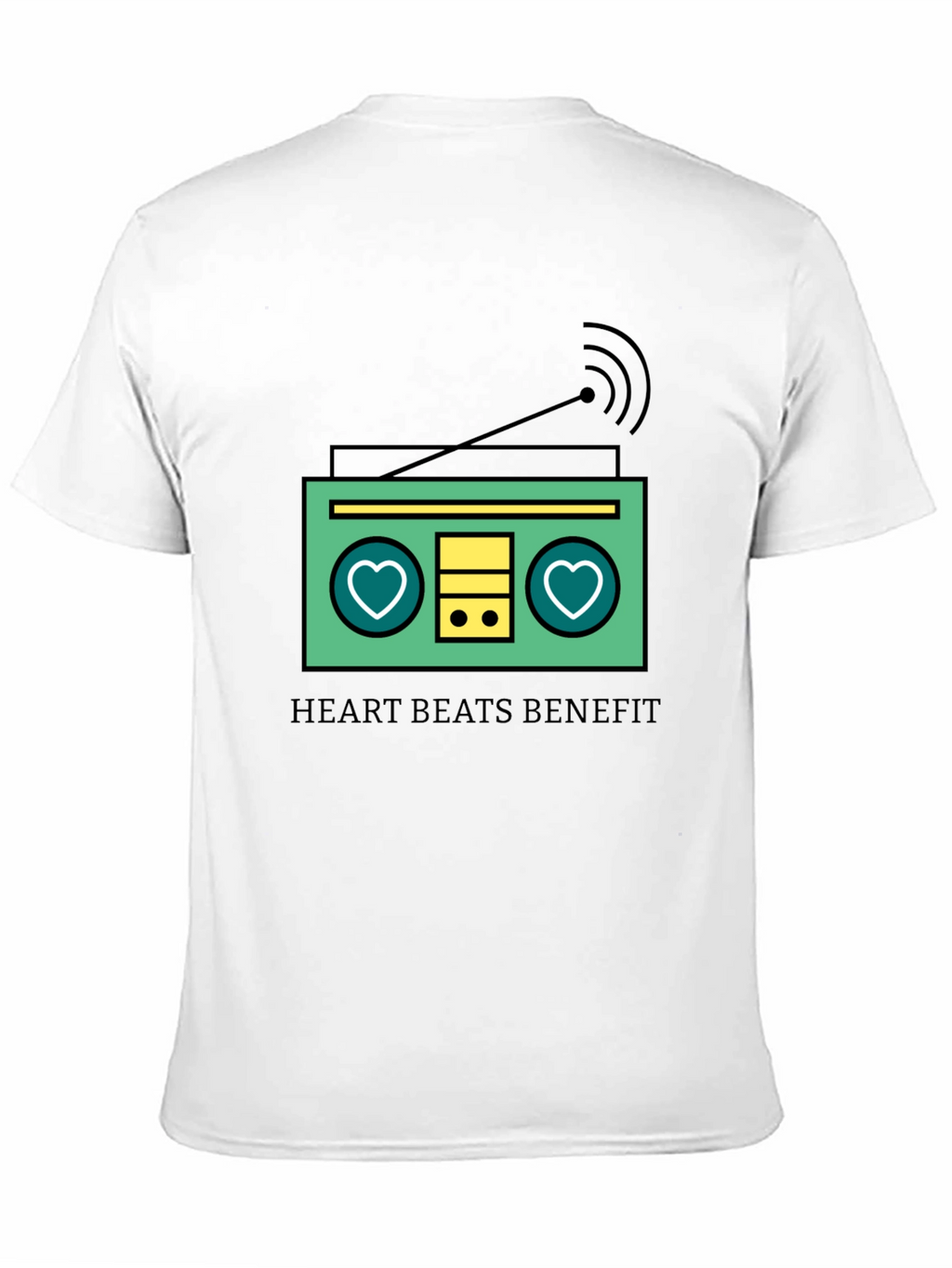 Heart Beats Benefit Graphic T-Shirt - Black