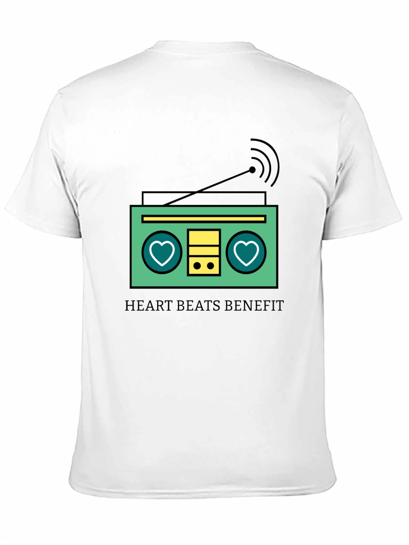 Heart Beats Benefit Graphic T-Shirt - Black
