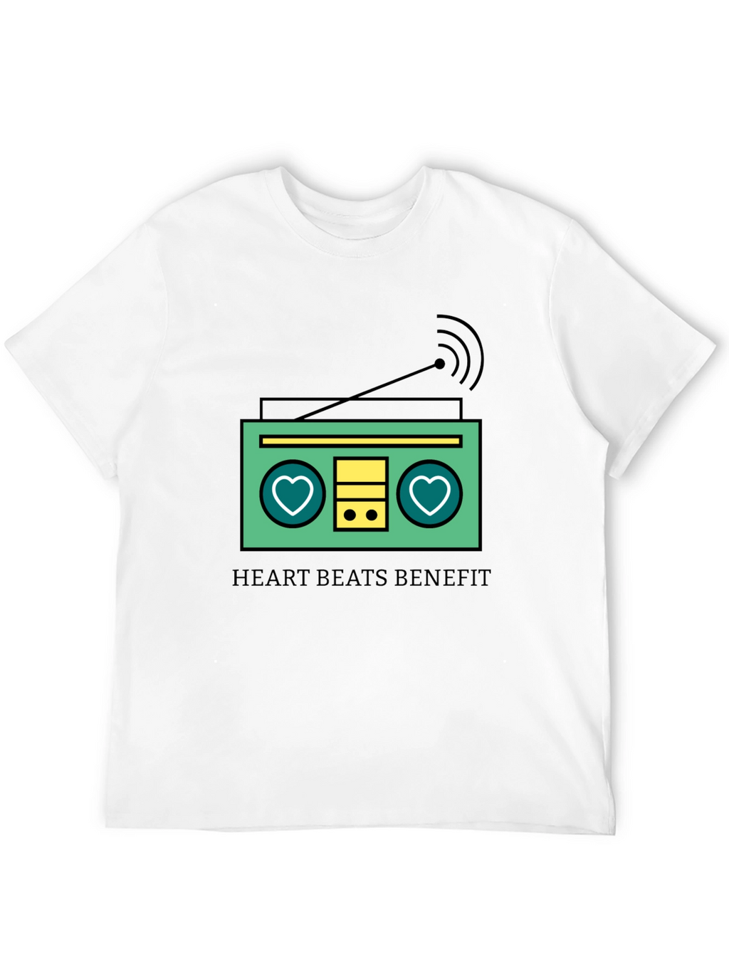 Heart Beats Benefit Graphic T-Shirt - Black