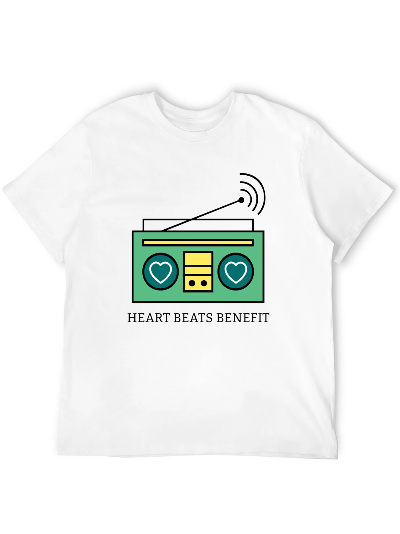 Heart Beats Benefit Graphic T-Shirt - Black
