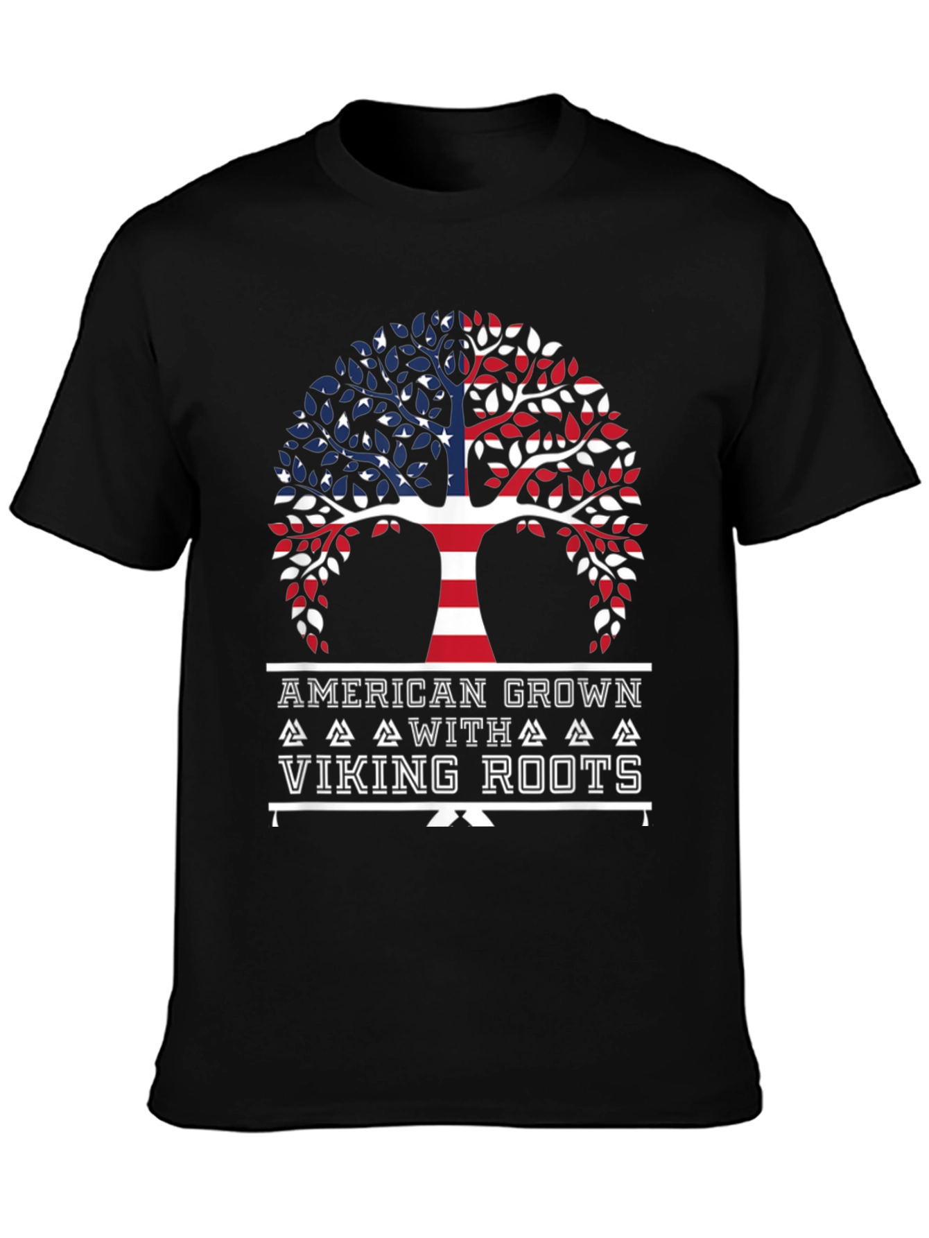 American Grown with Viking Roots Graphic T-Shirt
