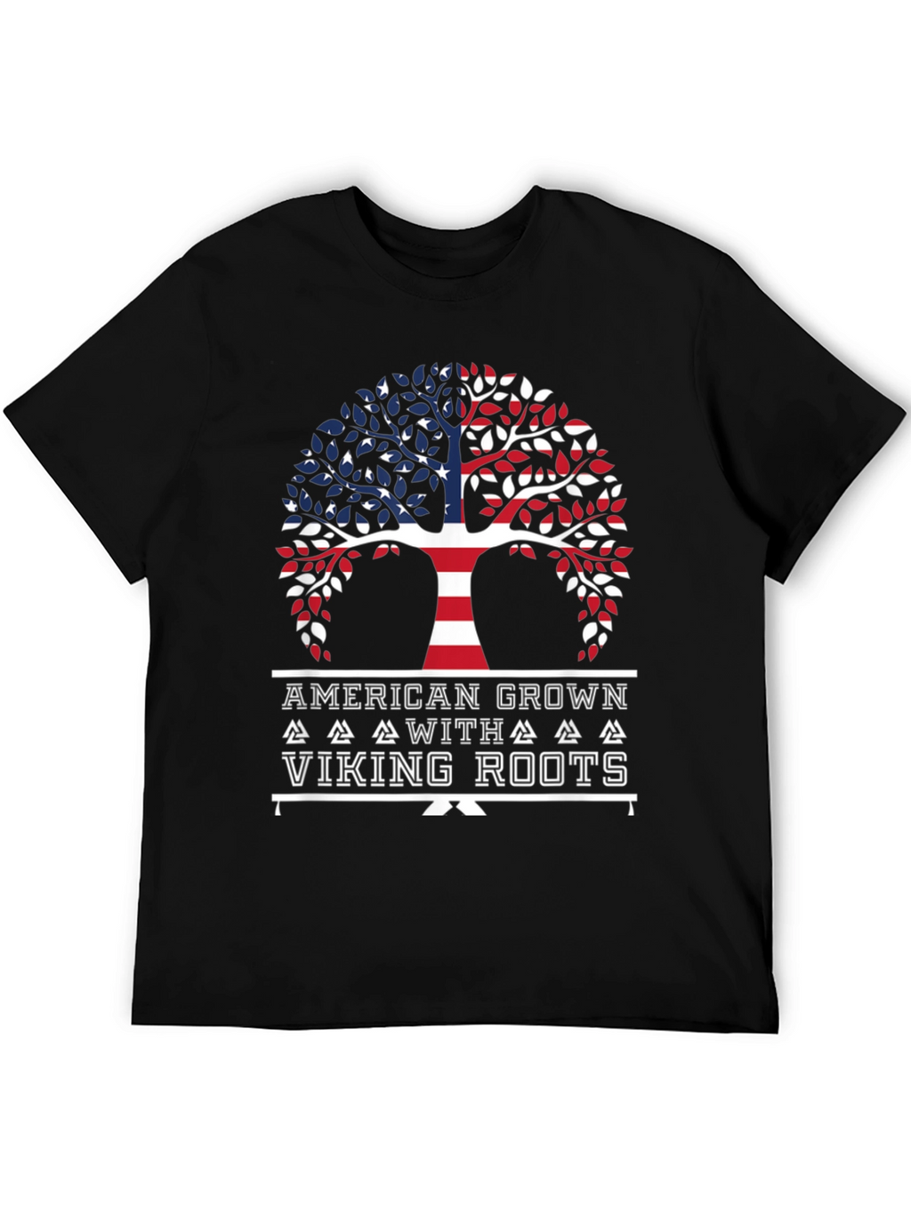 American Grown with Viking Roots Graphic T-Shirt