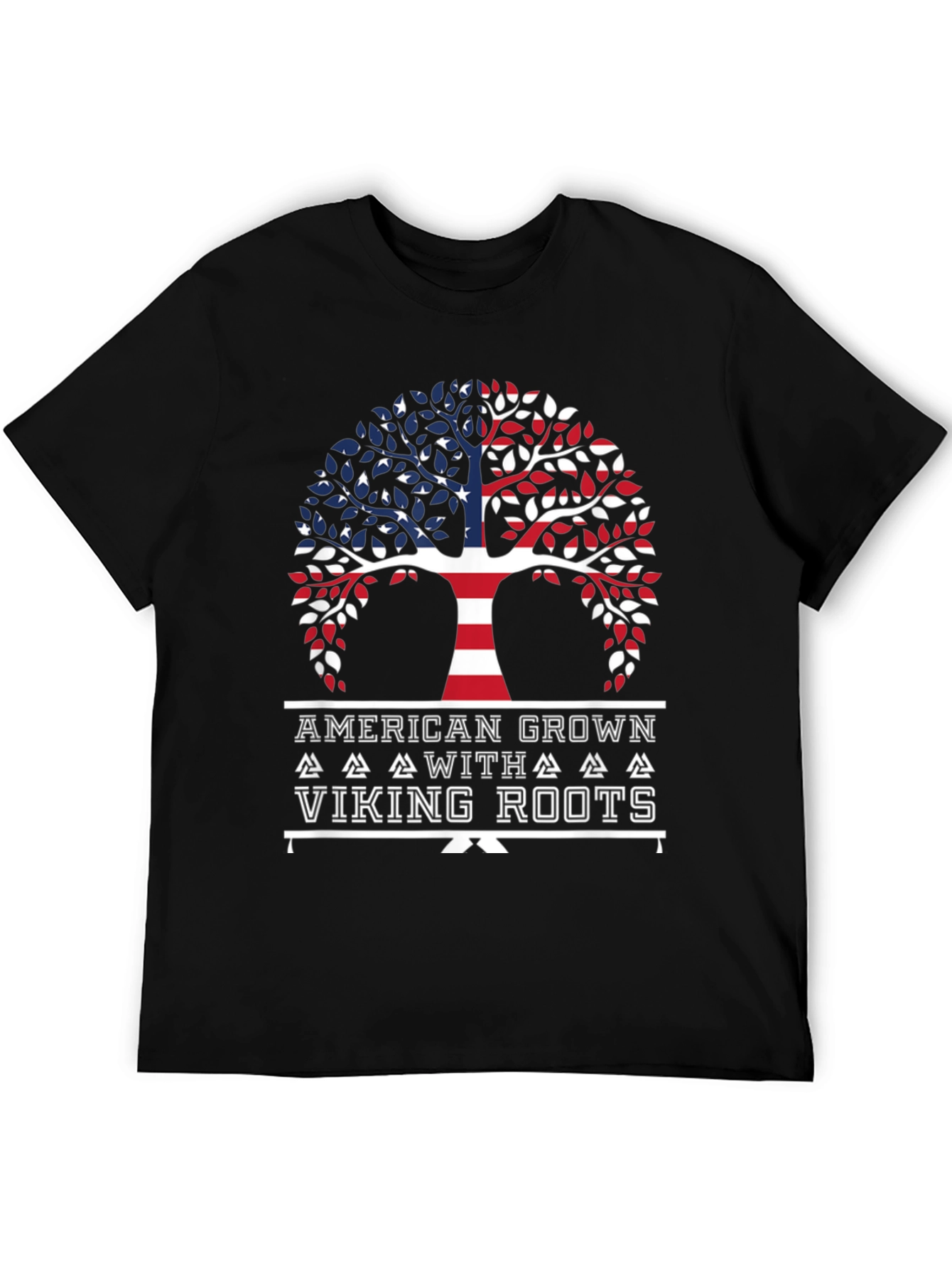 American Grown with Viking Roots Graphic T-Shirt