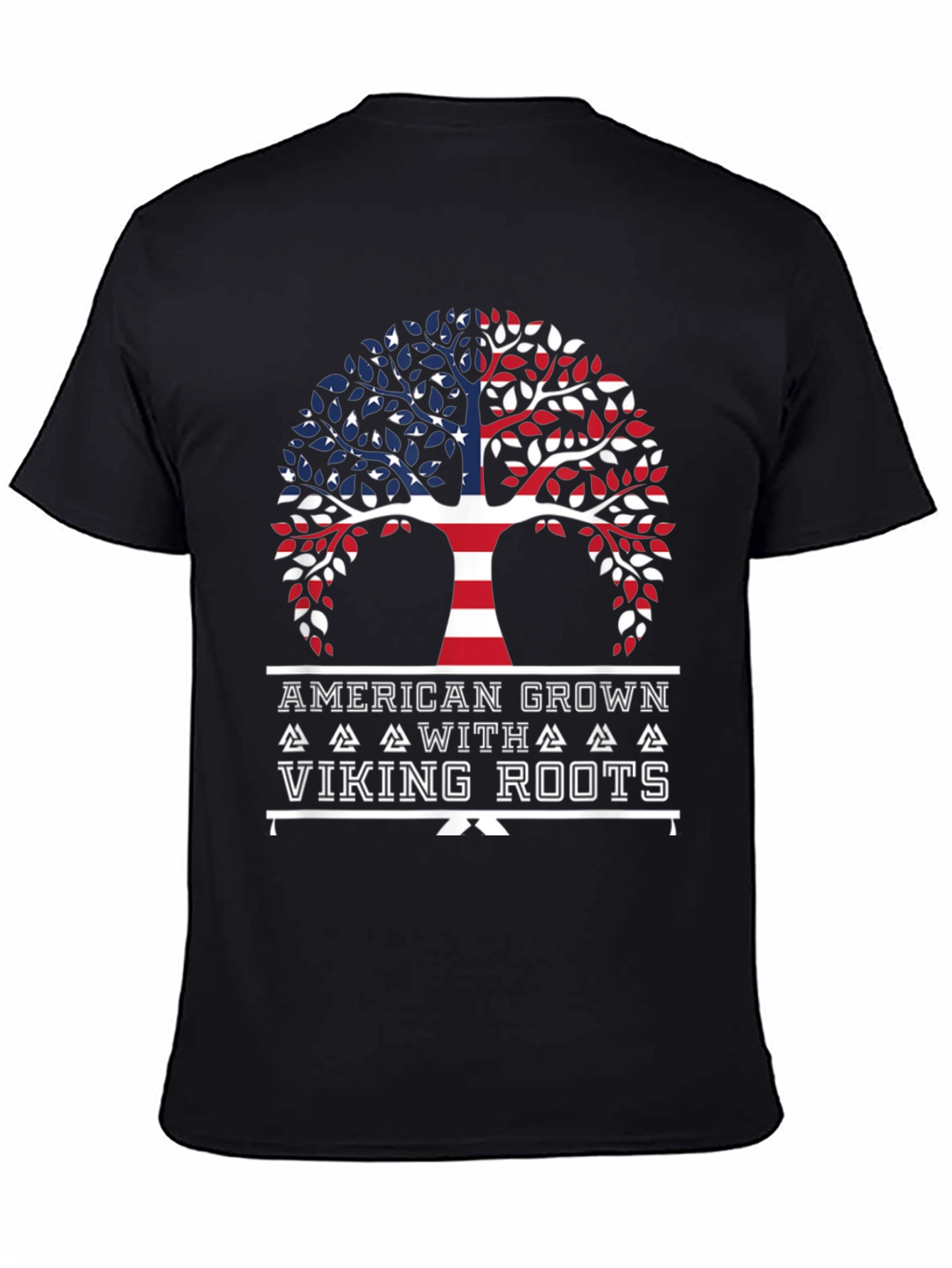 American Grown with Viking Roots Graphic T-Shirt