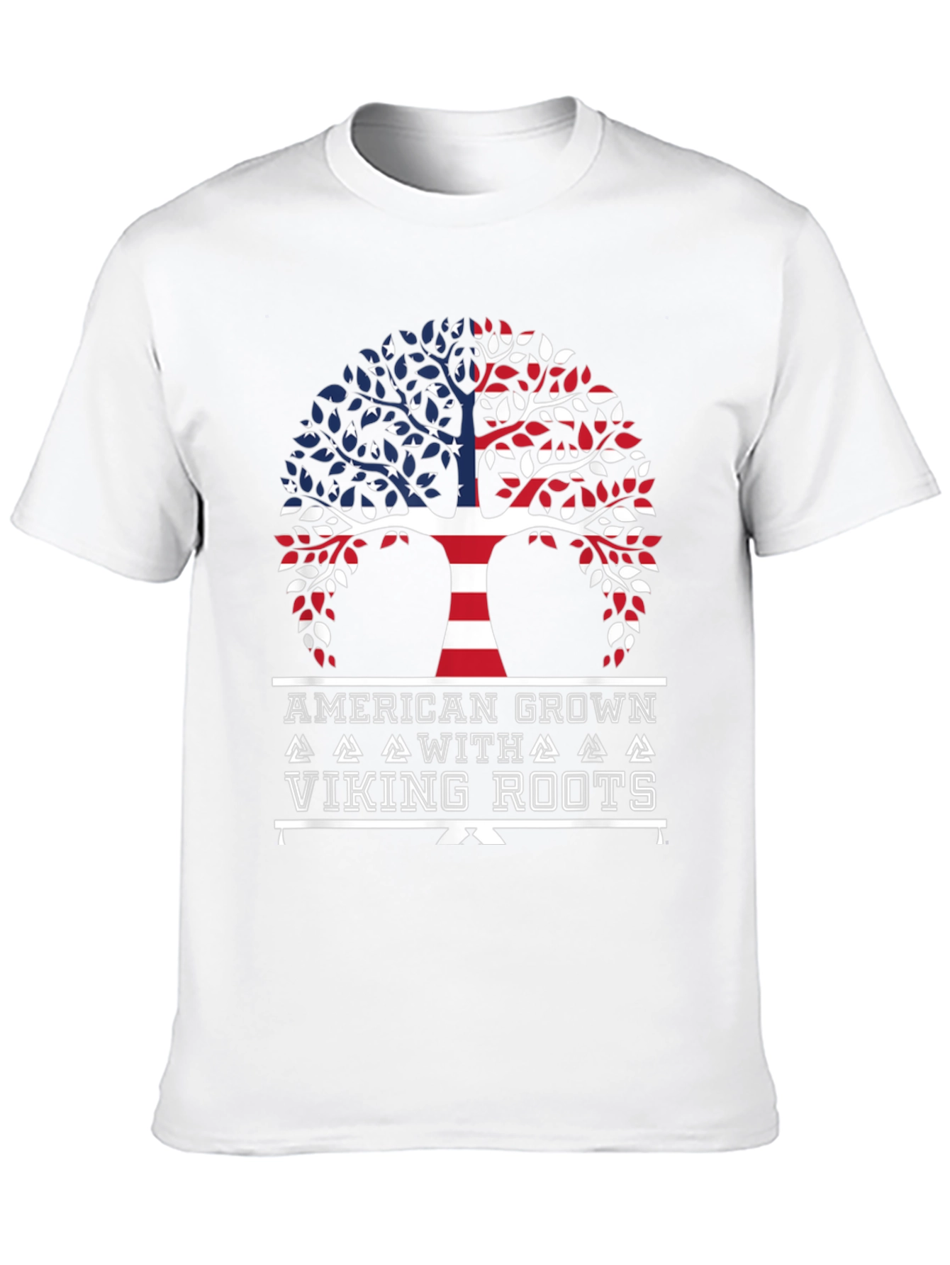 American Grown with Viking Roots Graphic T-Shirt