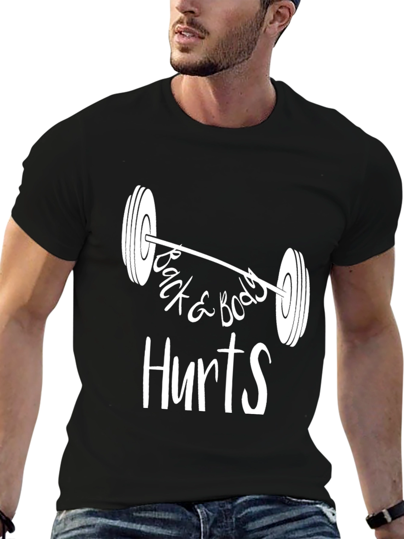 Back & Body Hurts Gym T-Shirt - Black