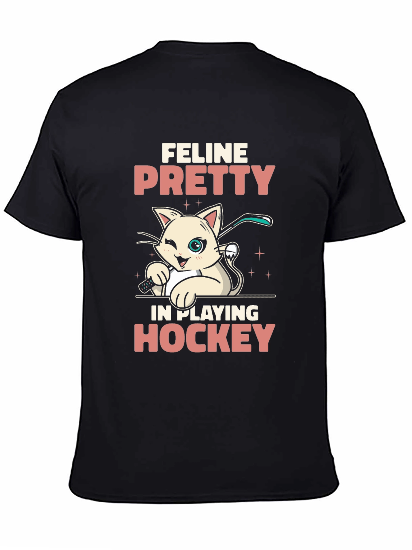 Feline Pretty Hockey T-Shirt - Cat Lover Tee