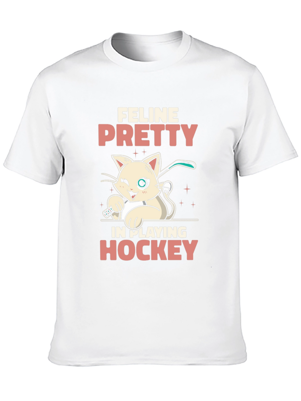 Feline Pretty Hockey T-Shirt - Cat Lover Tee