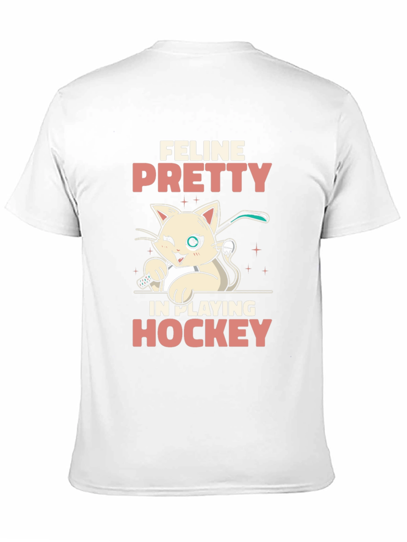 Feline Pretty Hockey T-Shirt - Cat Lover Tee