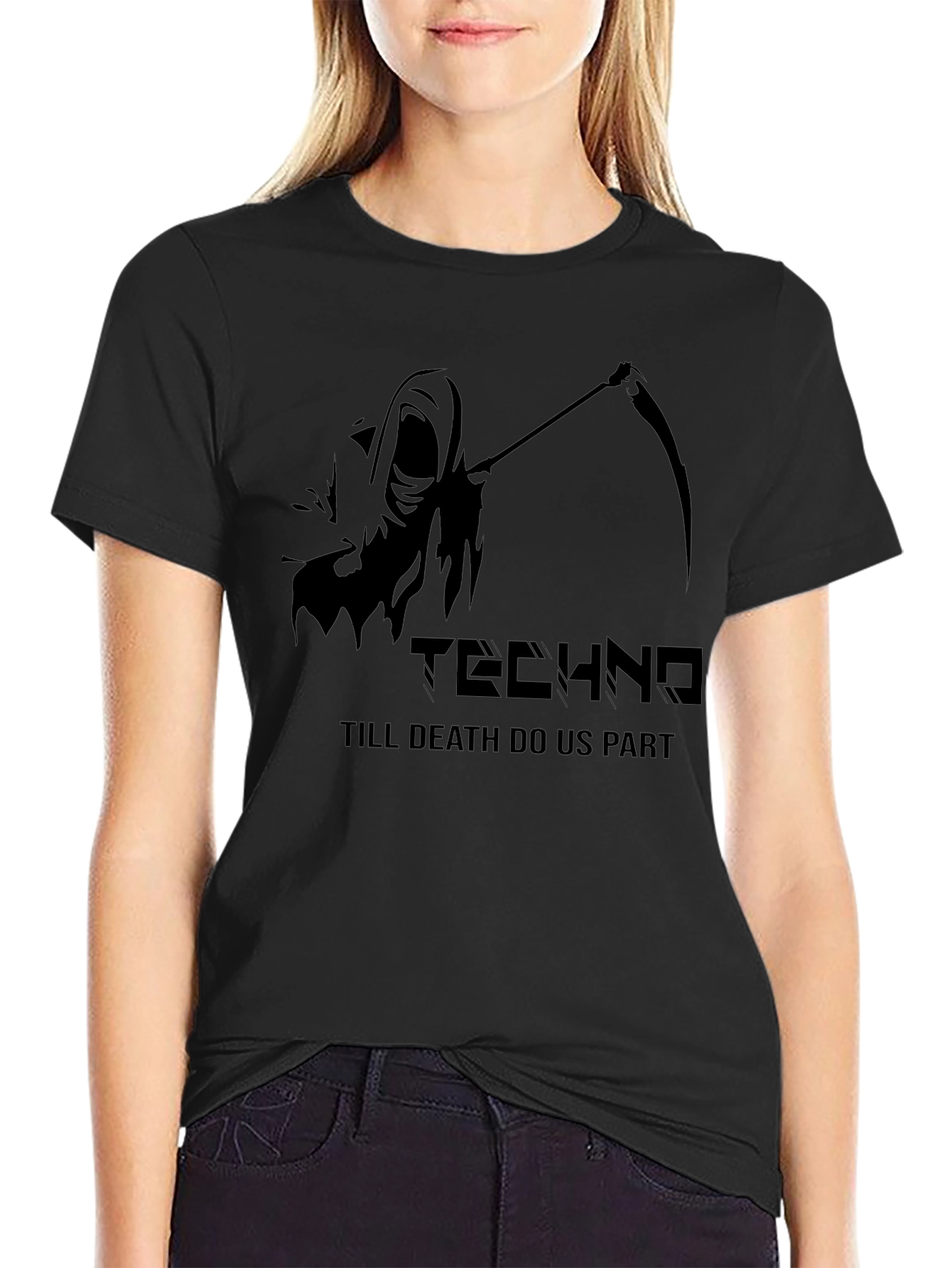 Techno Grim Reaper T-Shirt - Till Death Do Us Part