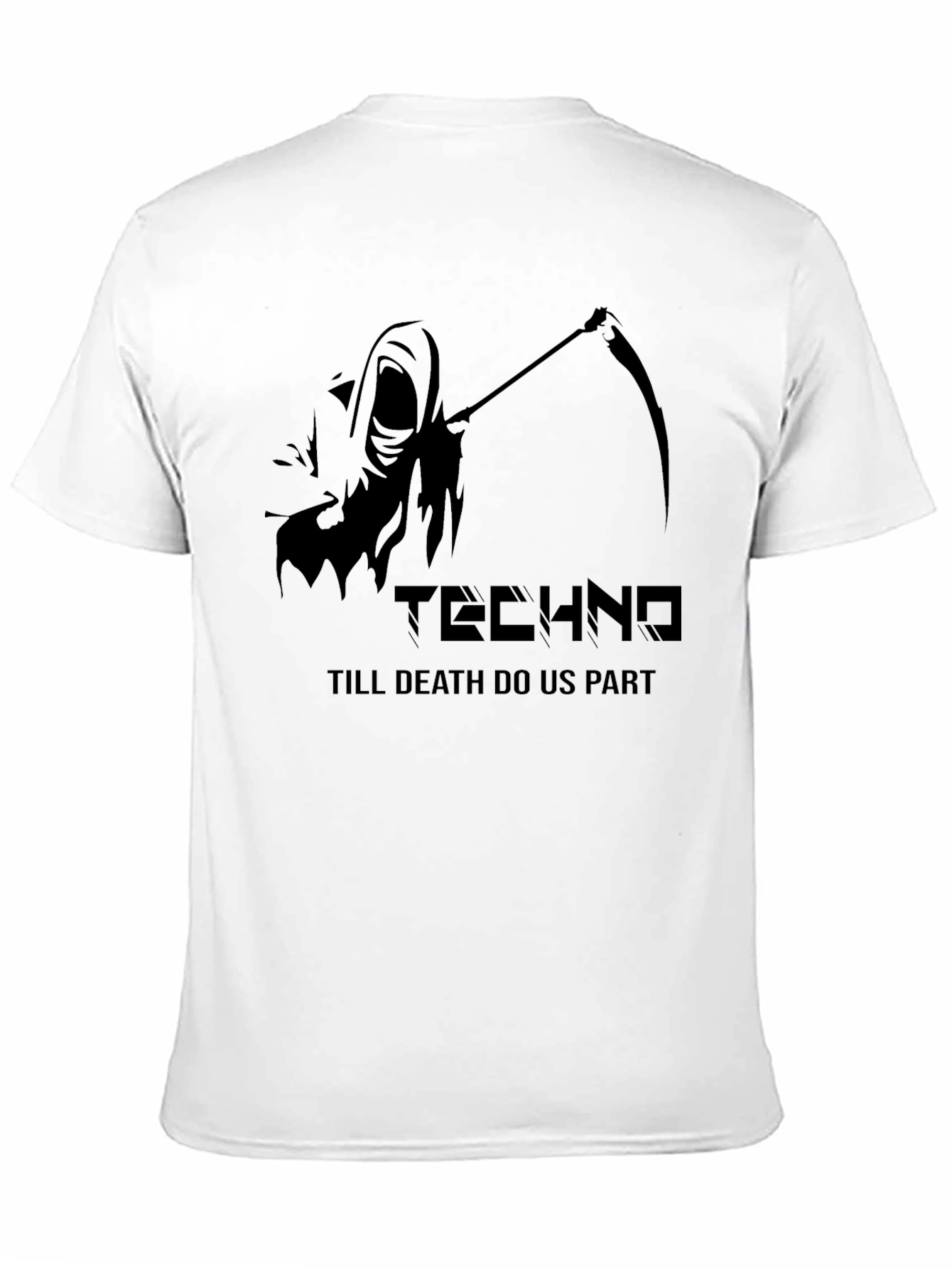 Techno Grim Reaper T-Shirt - Till Death Do Us Part