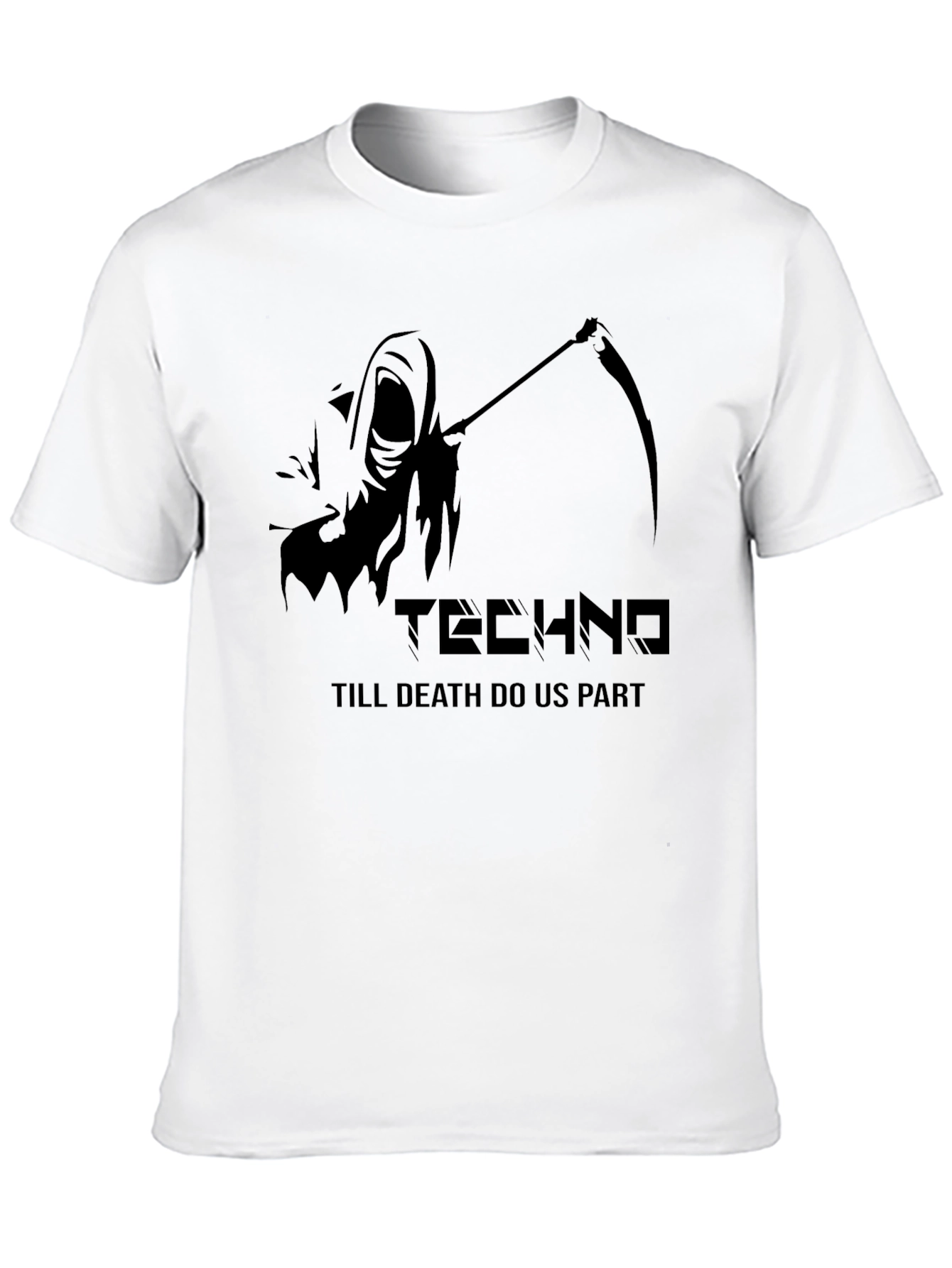 Techno Grim Reaper T-Shirt - Till Death Do Us Part
