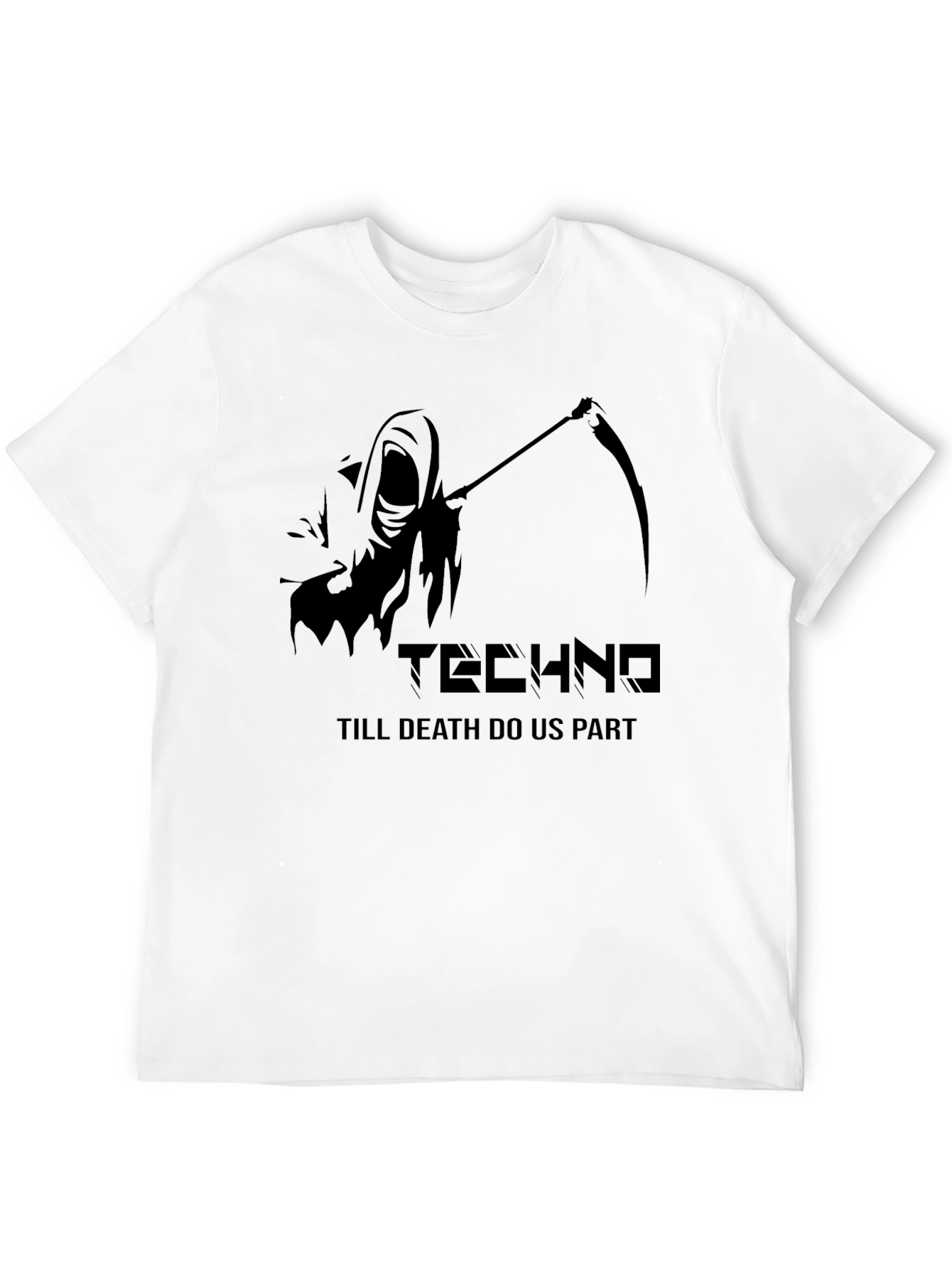 Techno Grim Reaper T-Shirt - Till Death Do Us Part