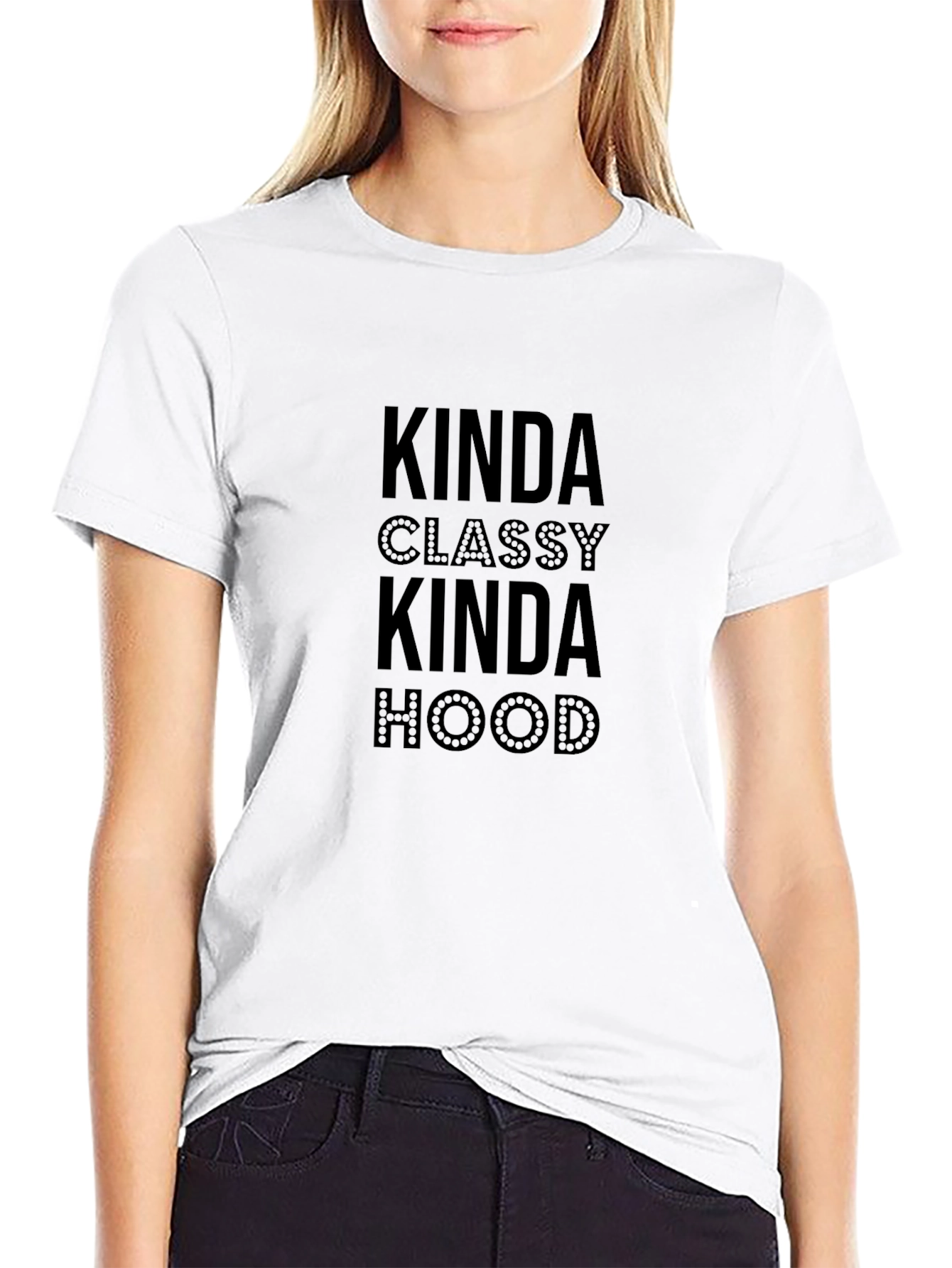 Kinda Classy Kinda Hood Graphic Tee - Black