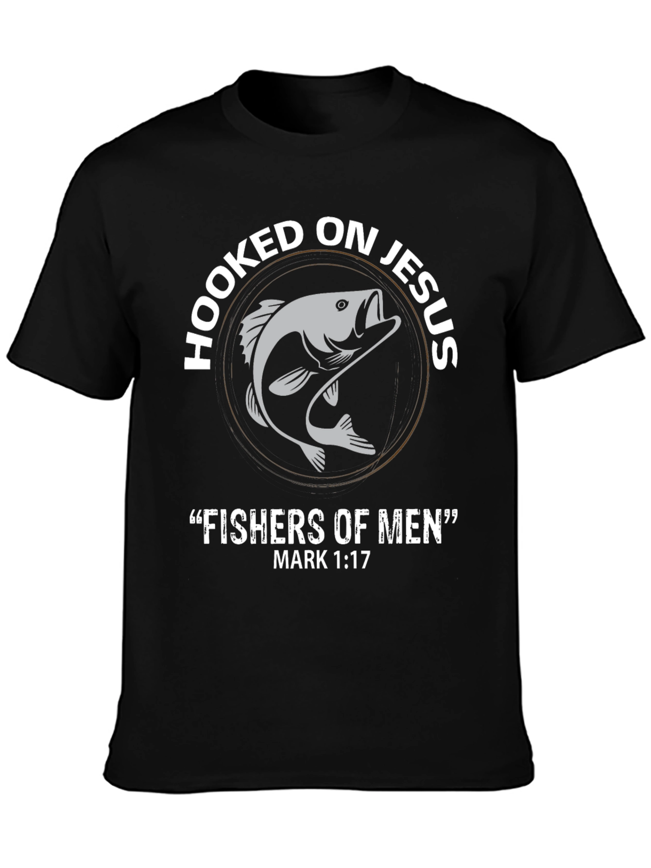 Hooked On Jesus T-Shirt - Fishers of Men Christian Tee