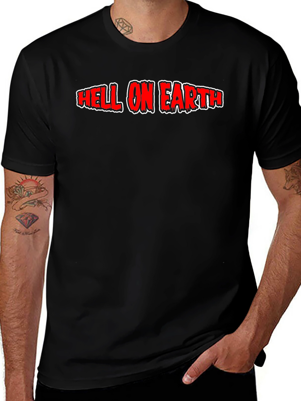 Hell on Earth Graphic Tee - Bold Black T-Shirt