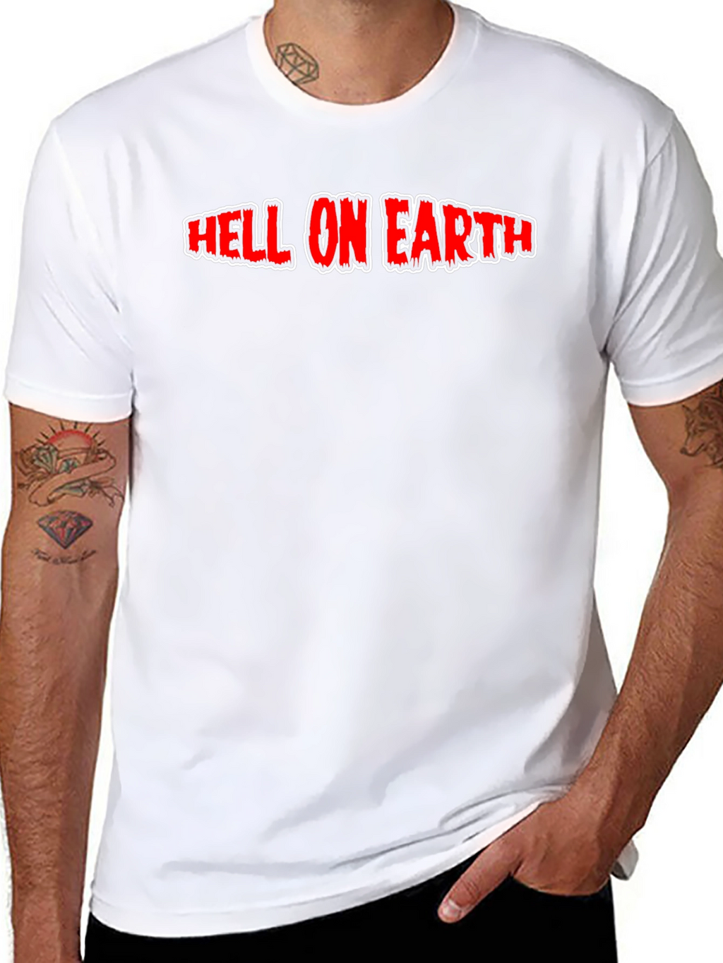 Hell on Earth Graphic Tee - Bold Black T-Shirt
