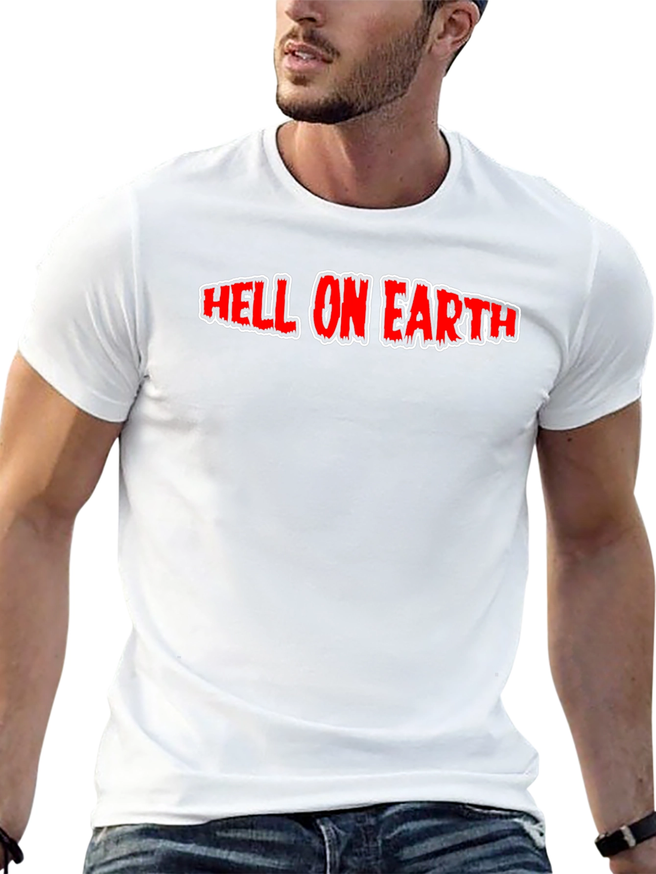 Hell on Earth Graphic Tee - Bold Black T-Shirt