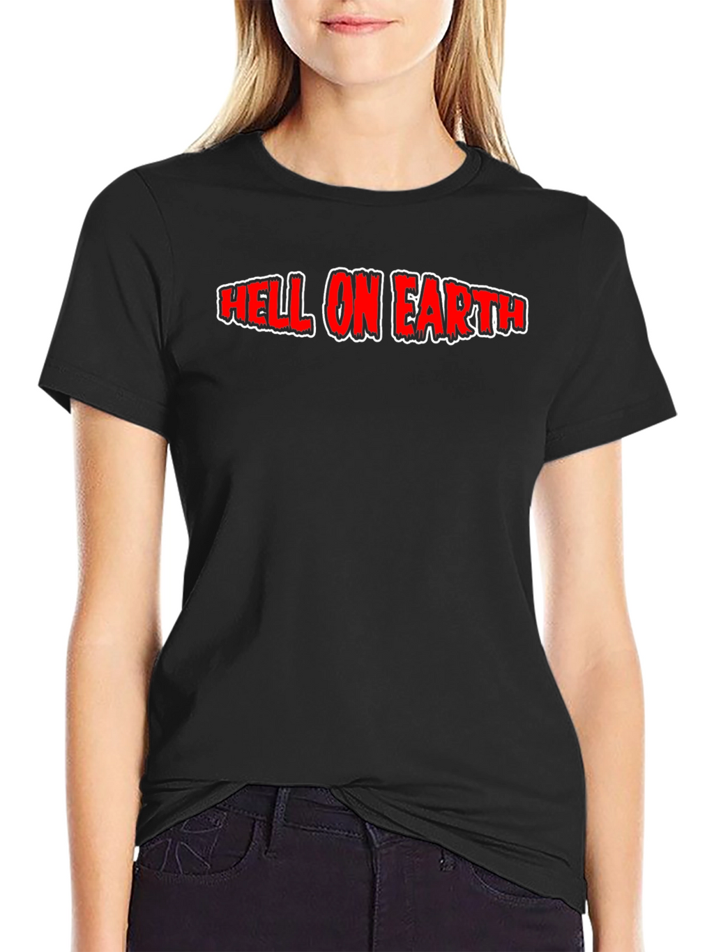 Hell on Earth Graphic Tee - Bold Black T-Shirt