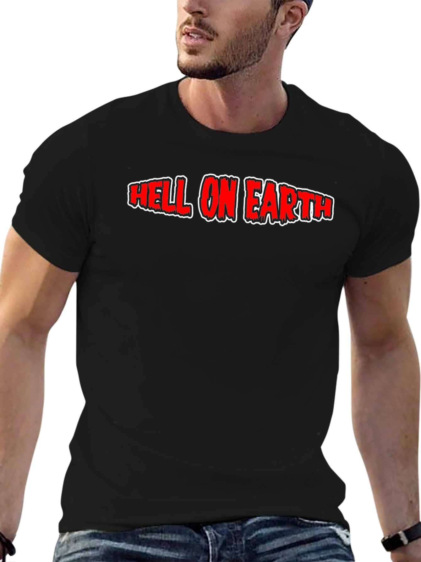 Hell on Earth Graphic Tee - Bold Black T-Shirt