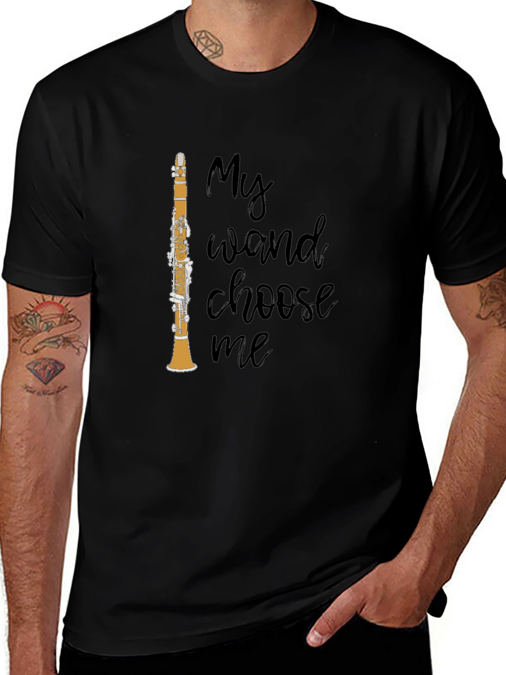 My Wand Choose Me Clarinet Graphic T-Shirt