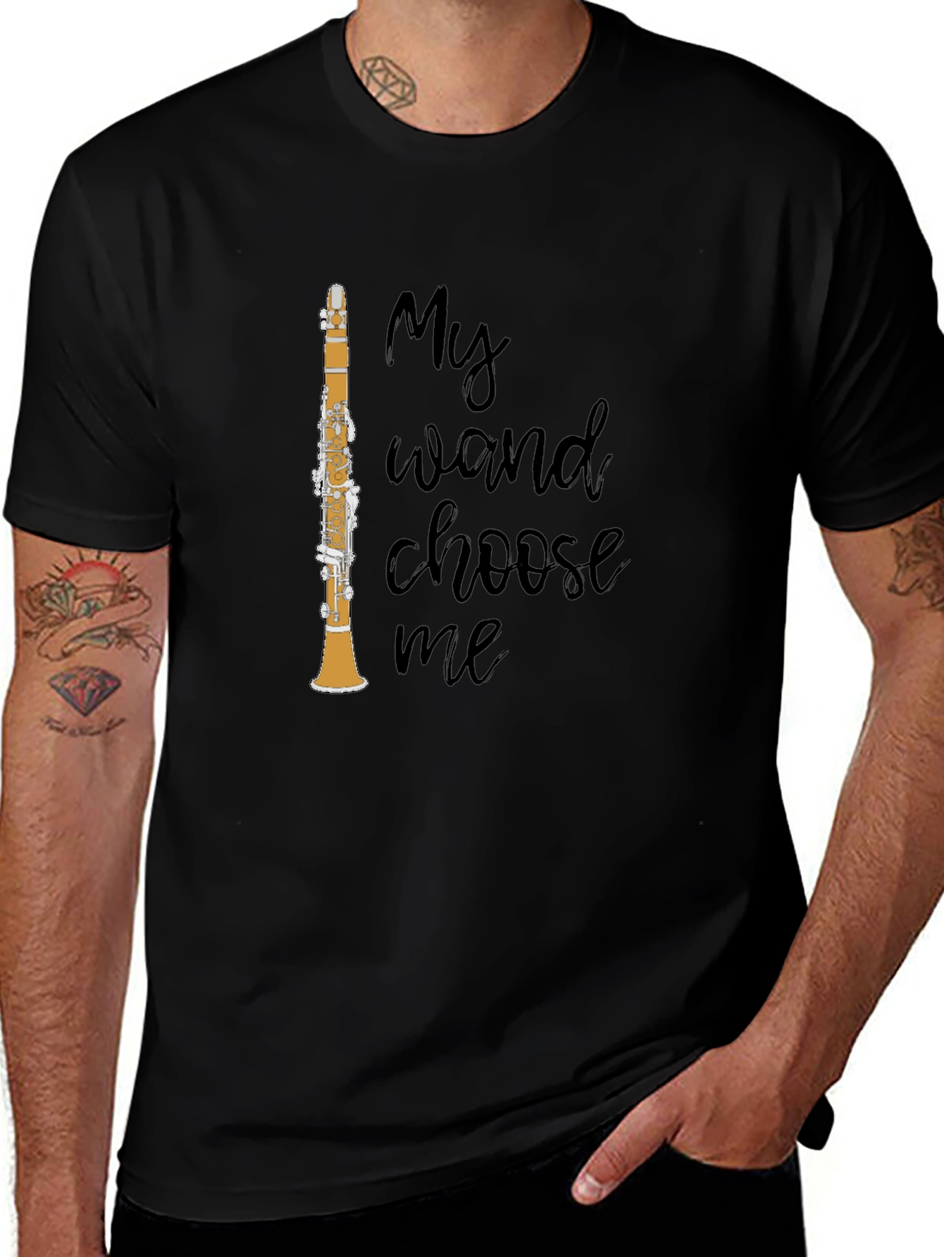 My Wand Choose Me Clarinet Graphic T-Shirt