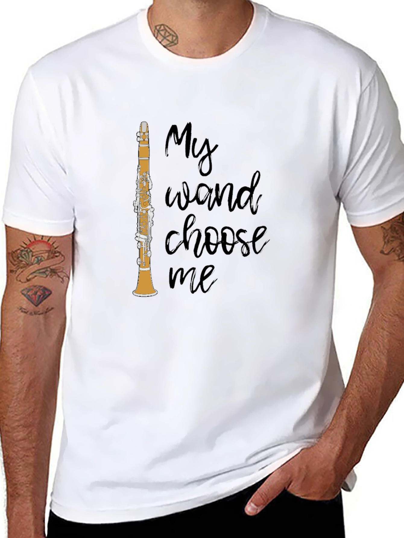 My Wand Choose Me Clarinet Graphic T-Shirt