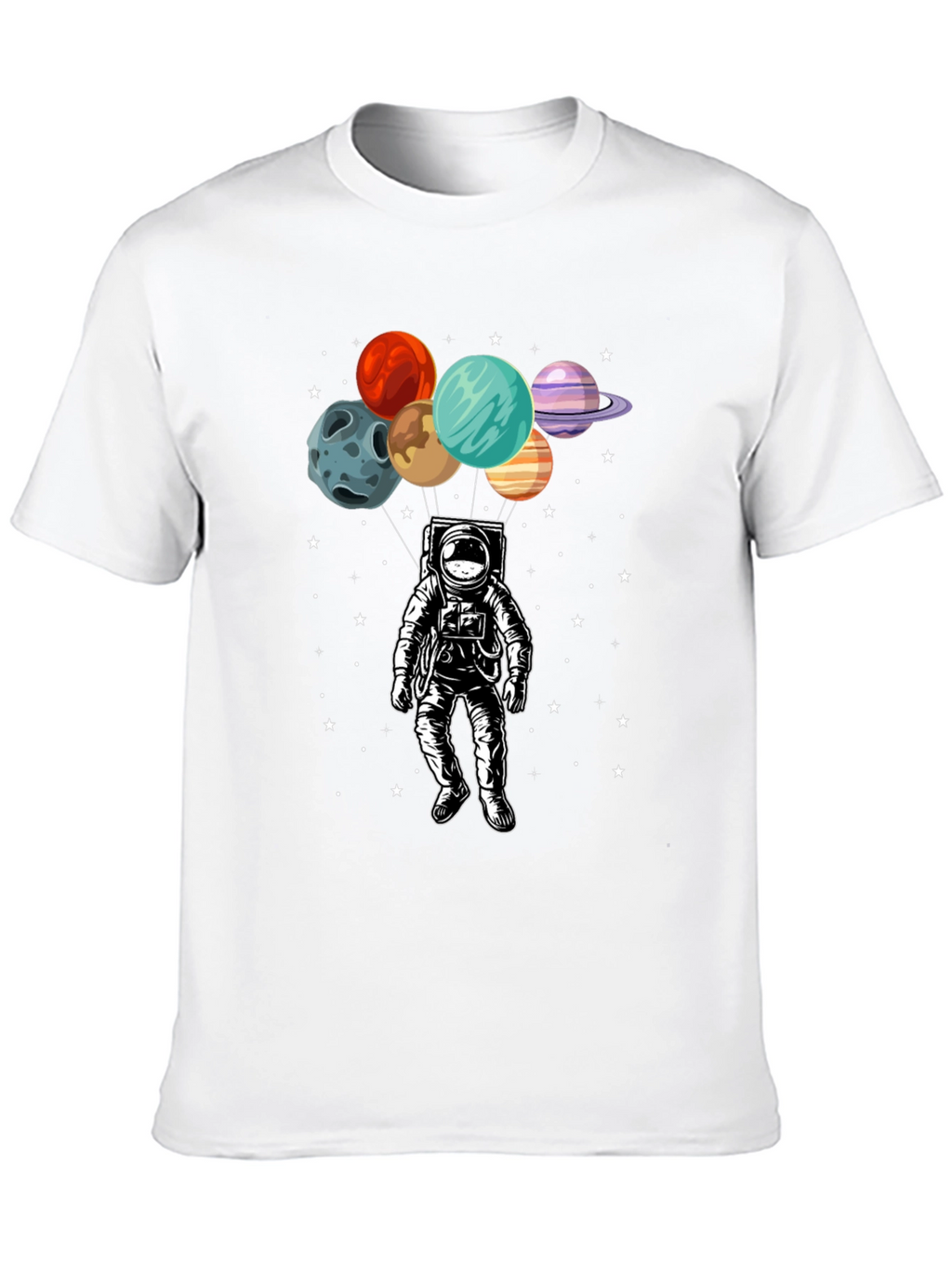 Astronaut Planets Graphic T-Shirt - Space Adventure