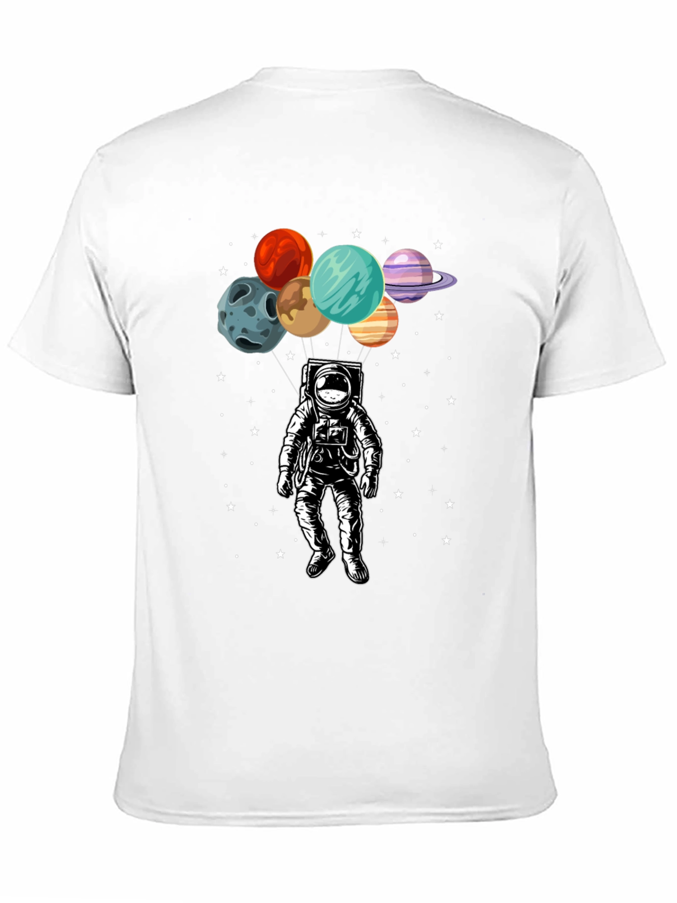 Astronaut Planets Graphic T-Shirt - Space Adventure