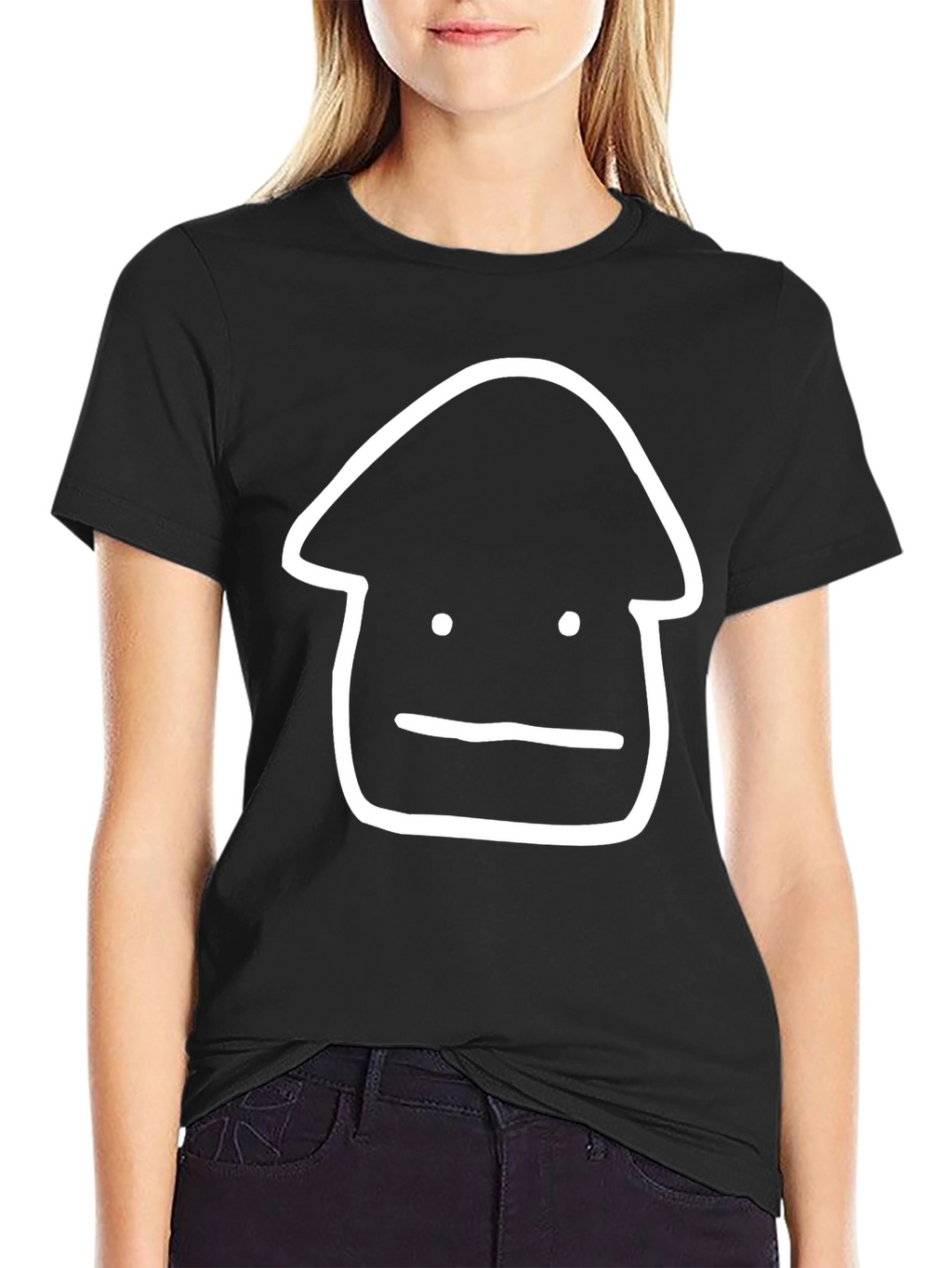 Minimalist Black T-Shirt with Graphic Design