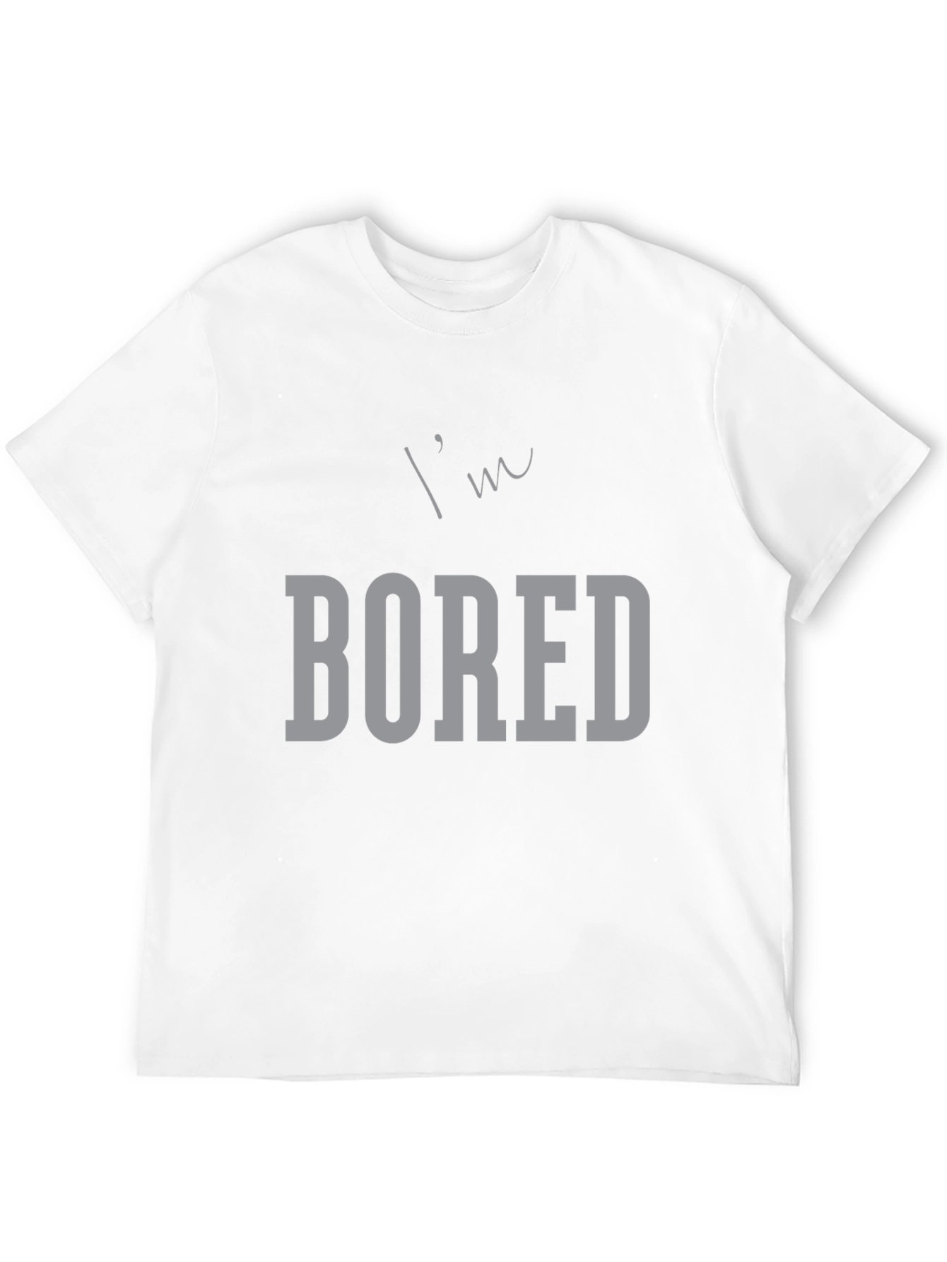 Im Bored Graphic Tee - Black Casual T-Shirt