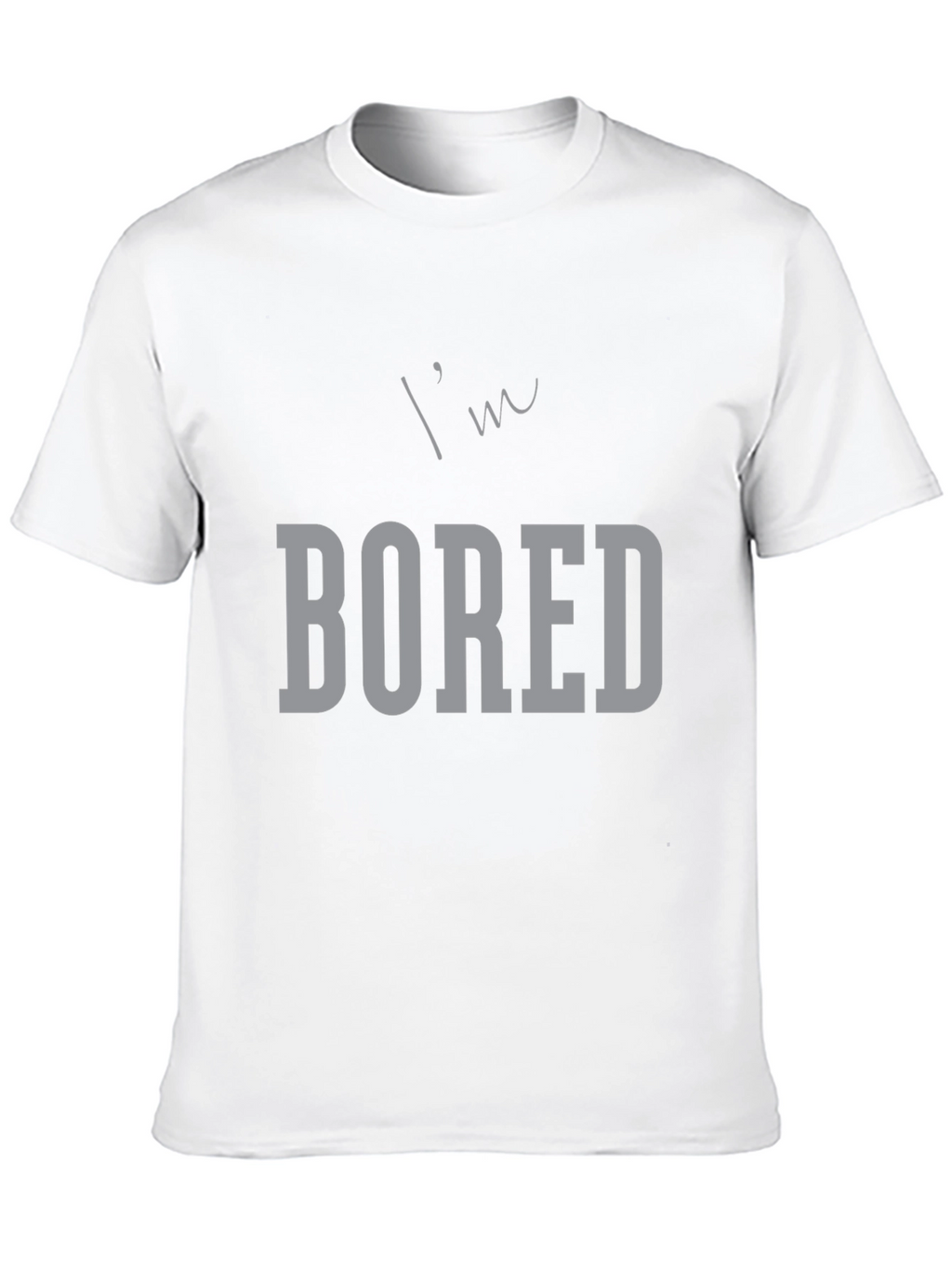 Im Bored Graphic Tee - Black Casual T-Shirt