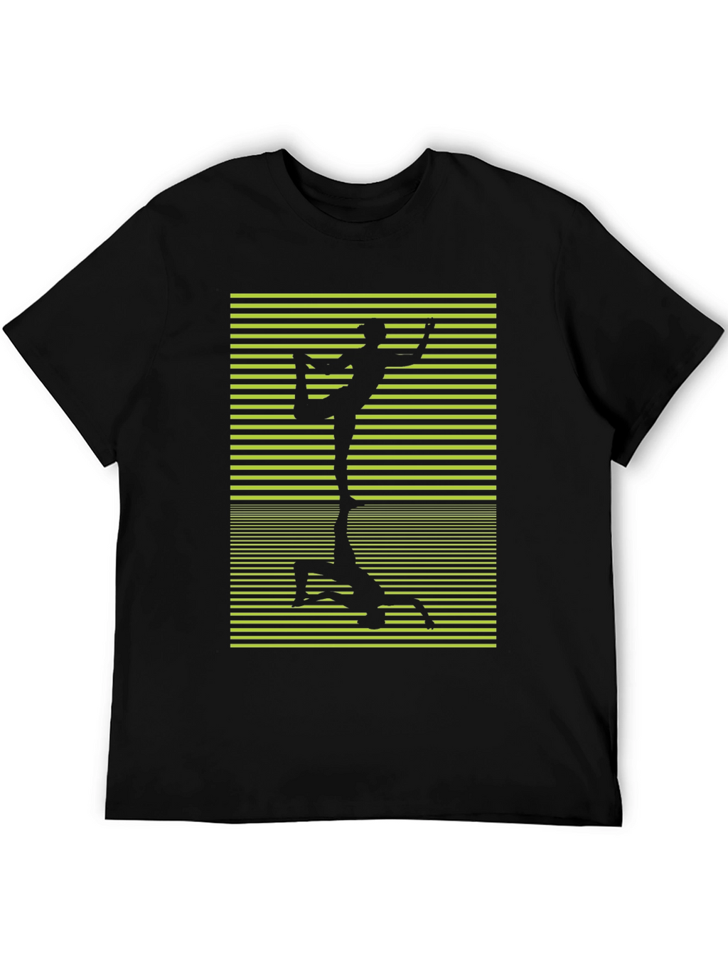 Yoga Pose Graphic Black T-Shirt