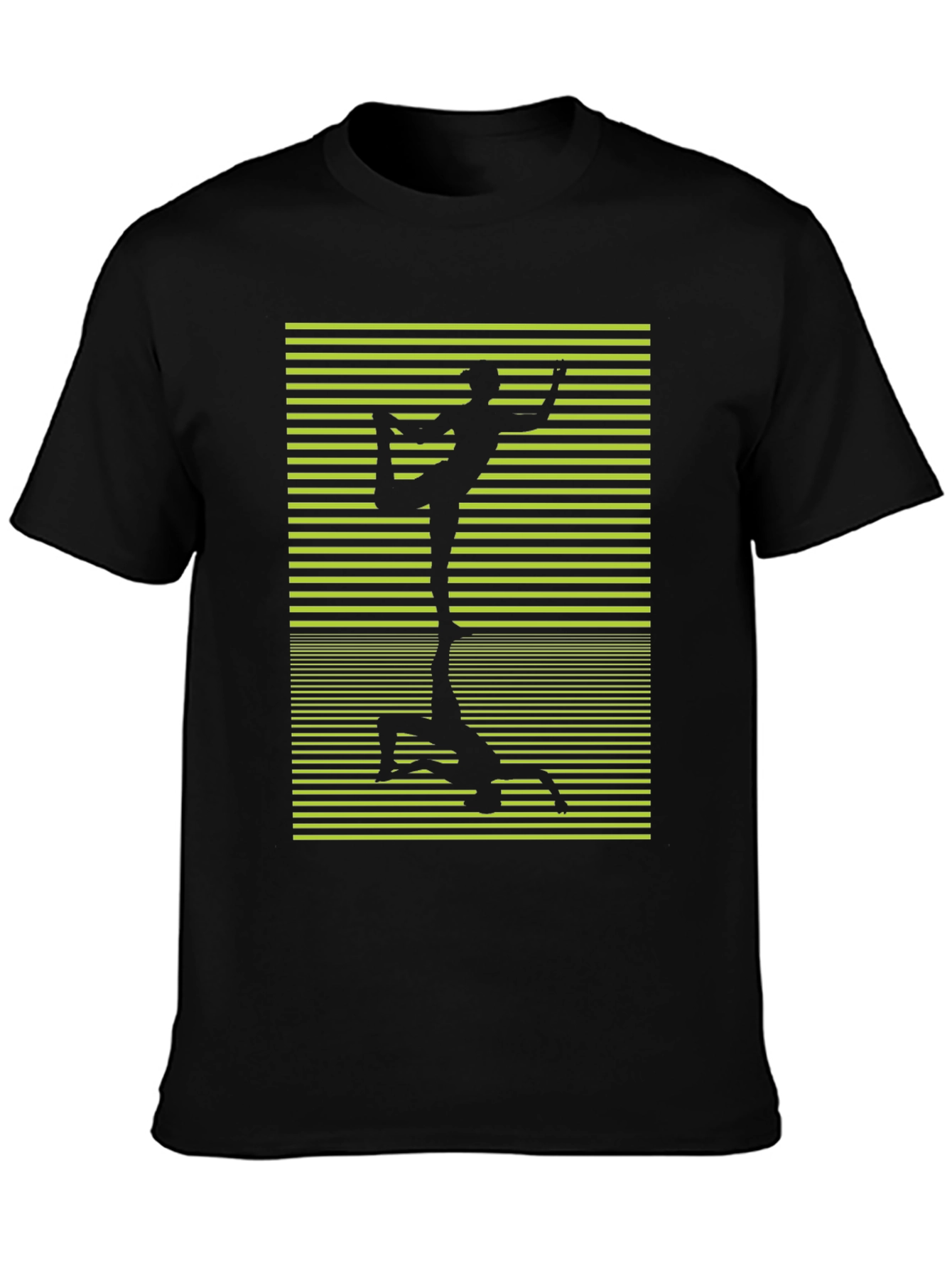 Yoga Pose Graphic Black T-Shirt
