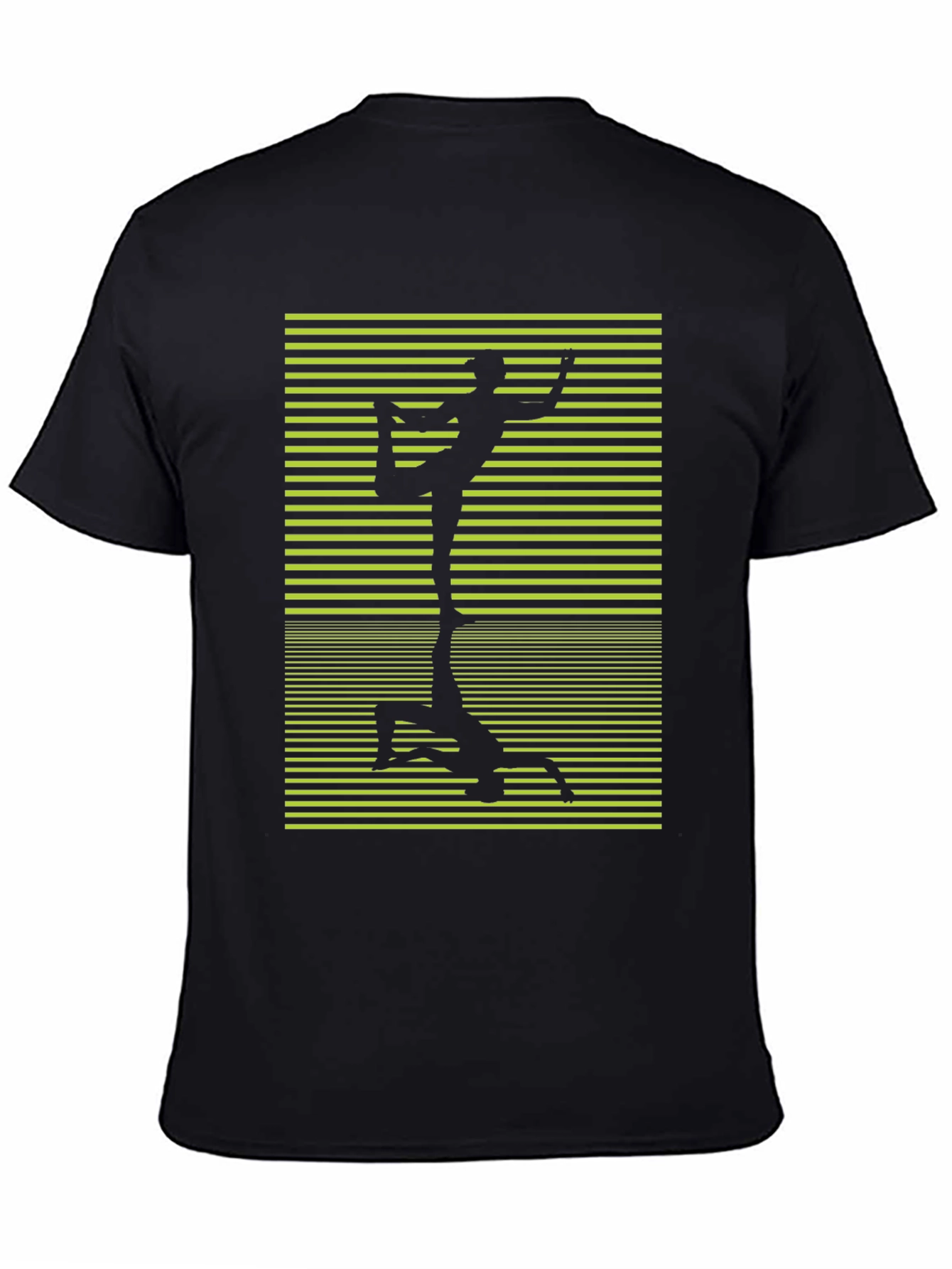 Yoga Pose Graphic Black T-Shirt