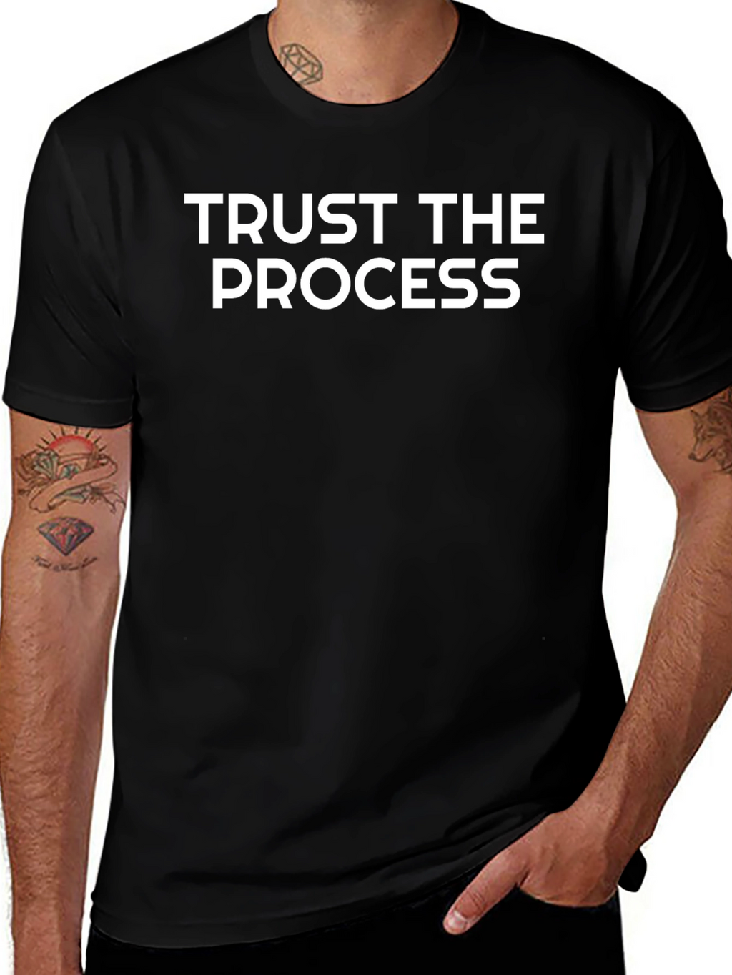 Trust The Process T-Shirt - Mens Black Tee