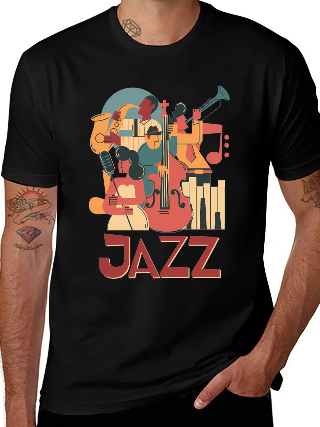 JAZZ Graphic Tee: Retro Music Lover T-Shirt