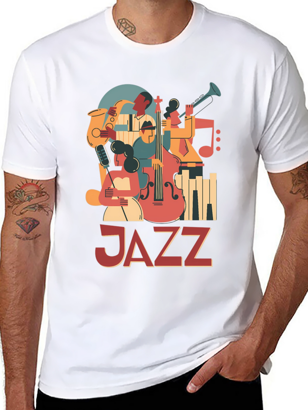 JAZZ Graphic Tee: Retro Music Lover T-Shirt
